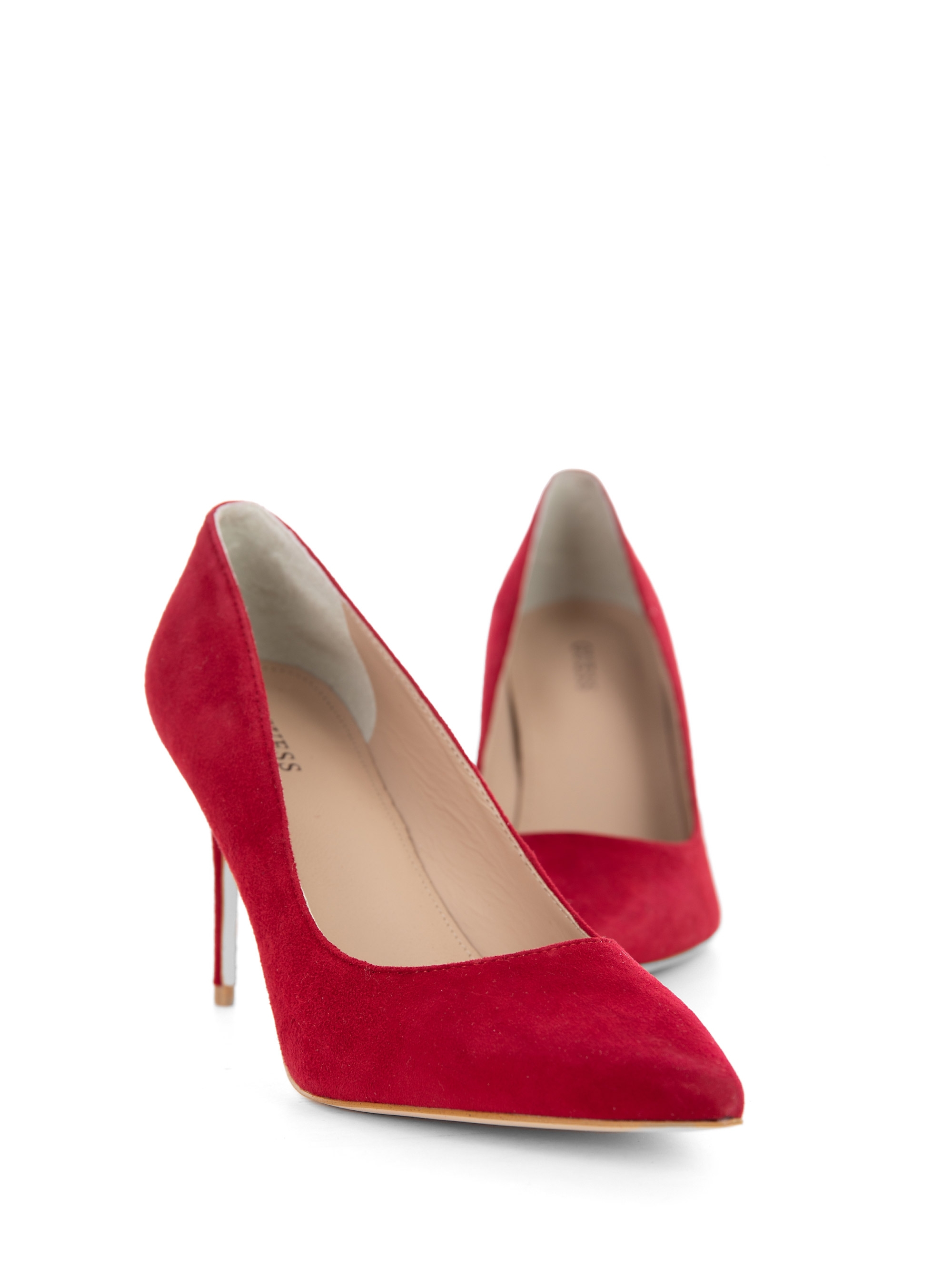 Guess Rica Leather Heels - Red