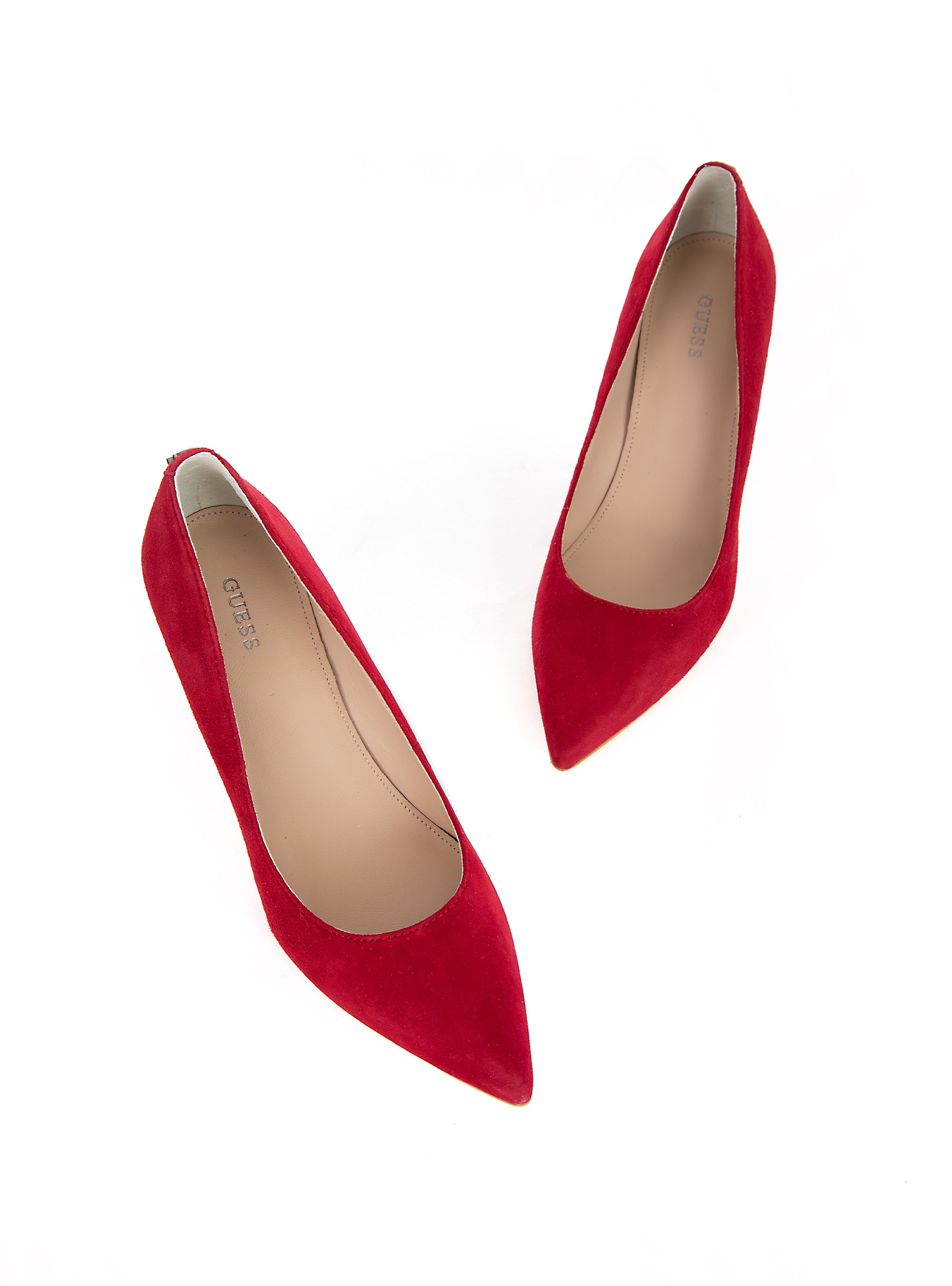 Guess Rica Leather Heels - Red