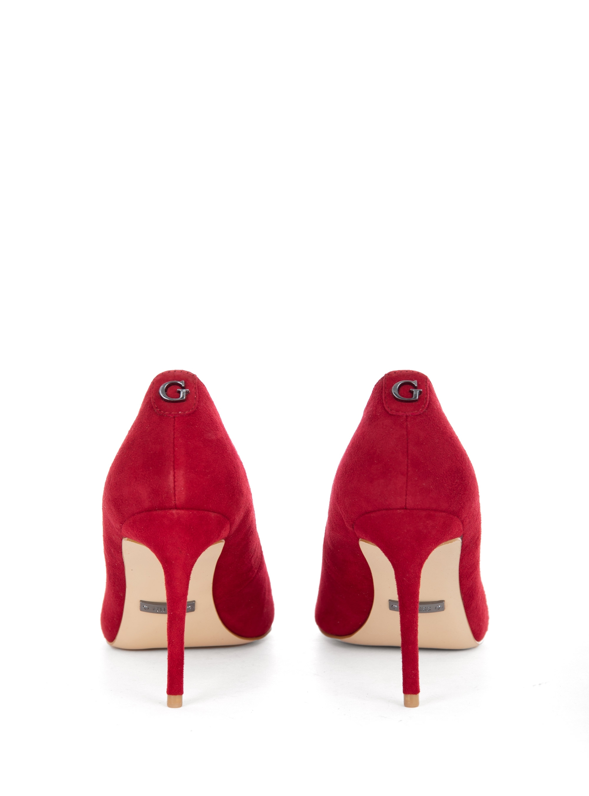 Guess Rica Leather Heels - Red