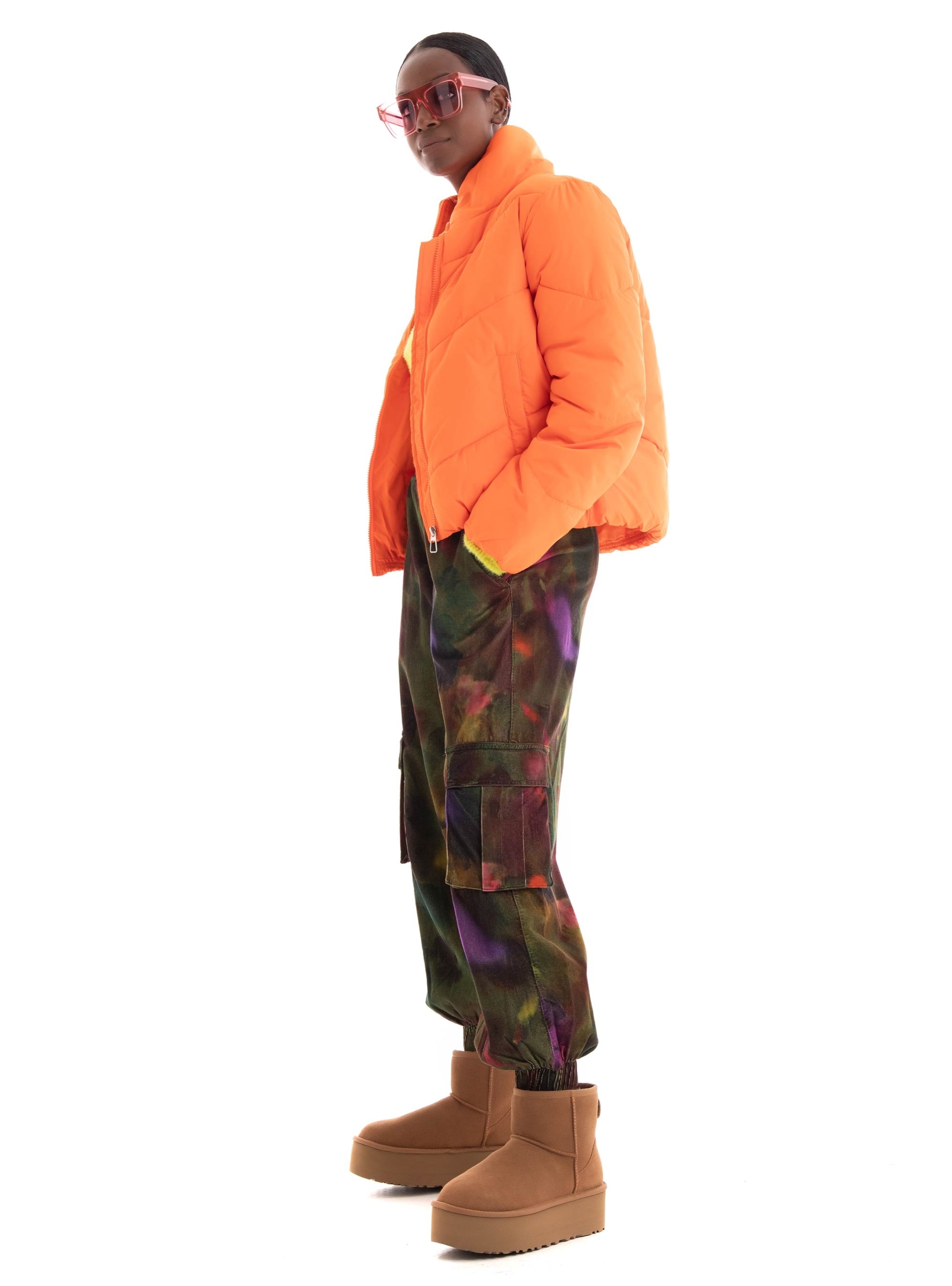 Only Maggi Solid Puffer Jacket - Orange