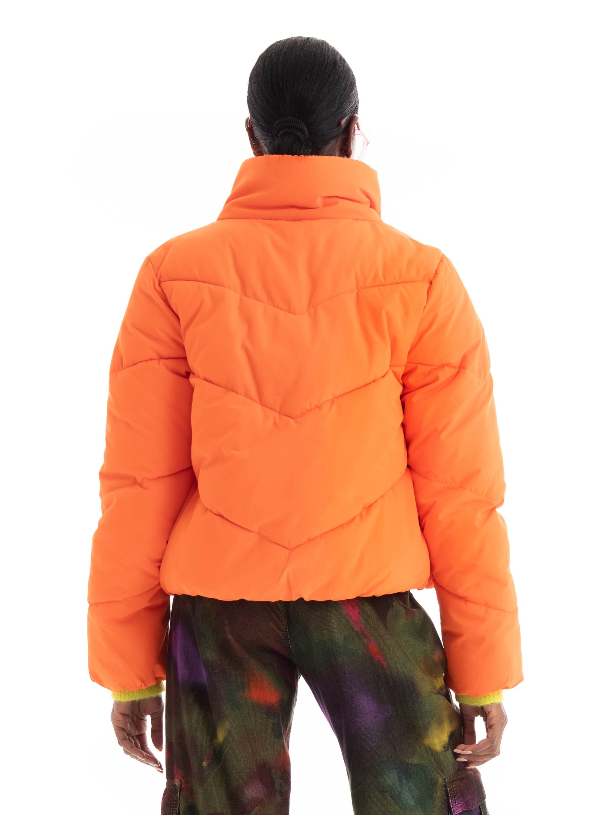 Only Maggi Solid Puffer Jacket - Orange