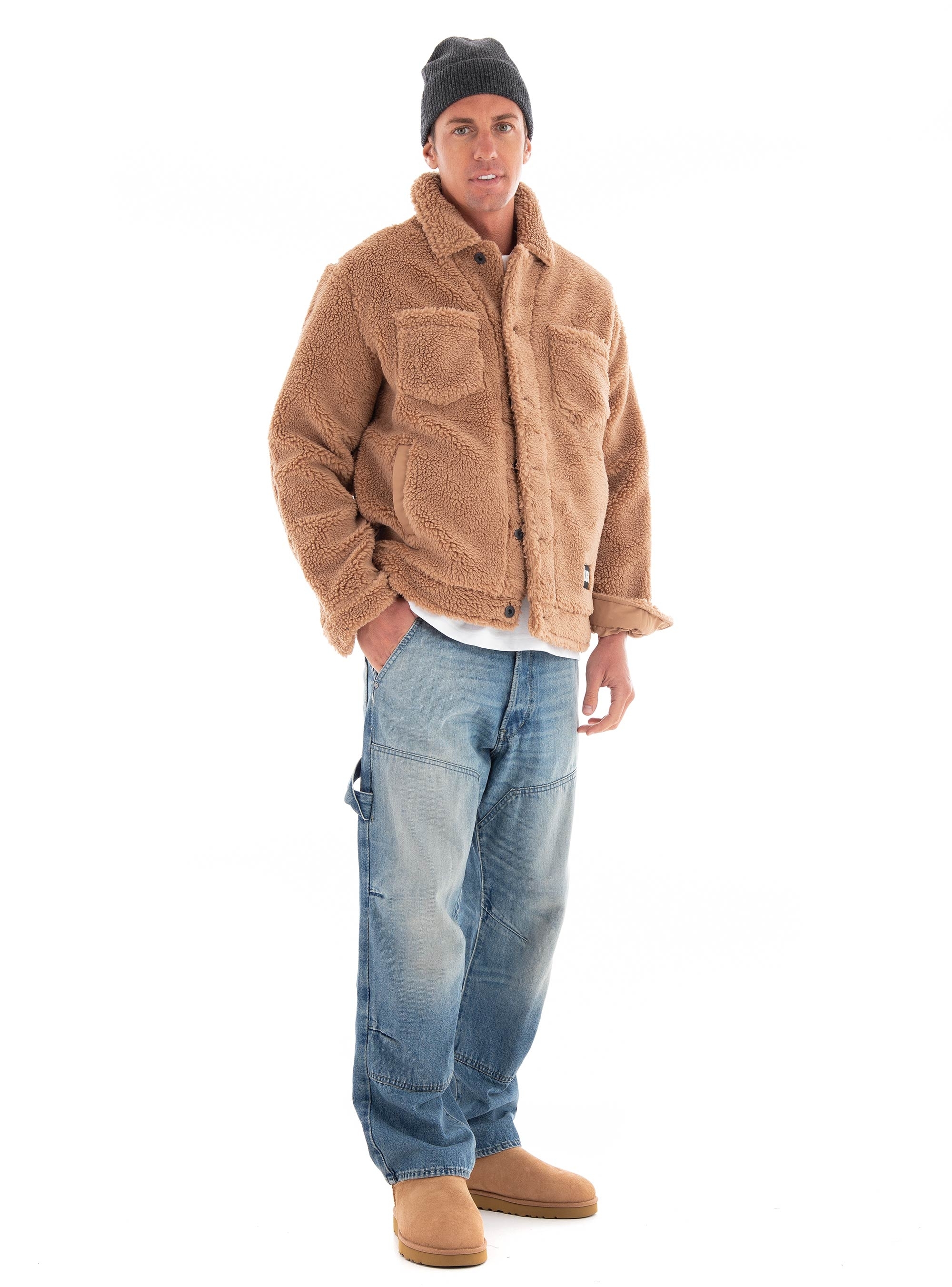 Ugg Janson Sherpa Trucker Jacket - Light Brown