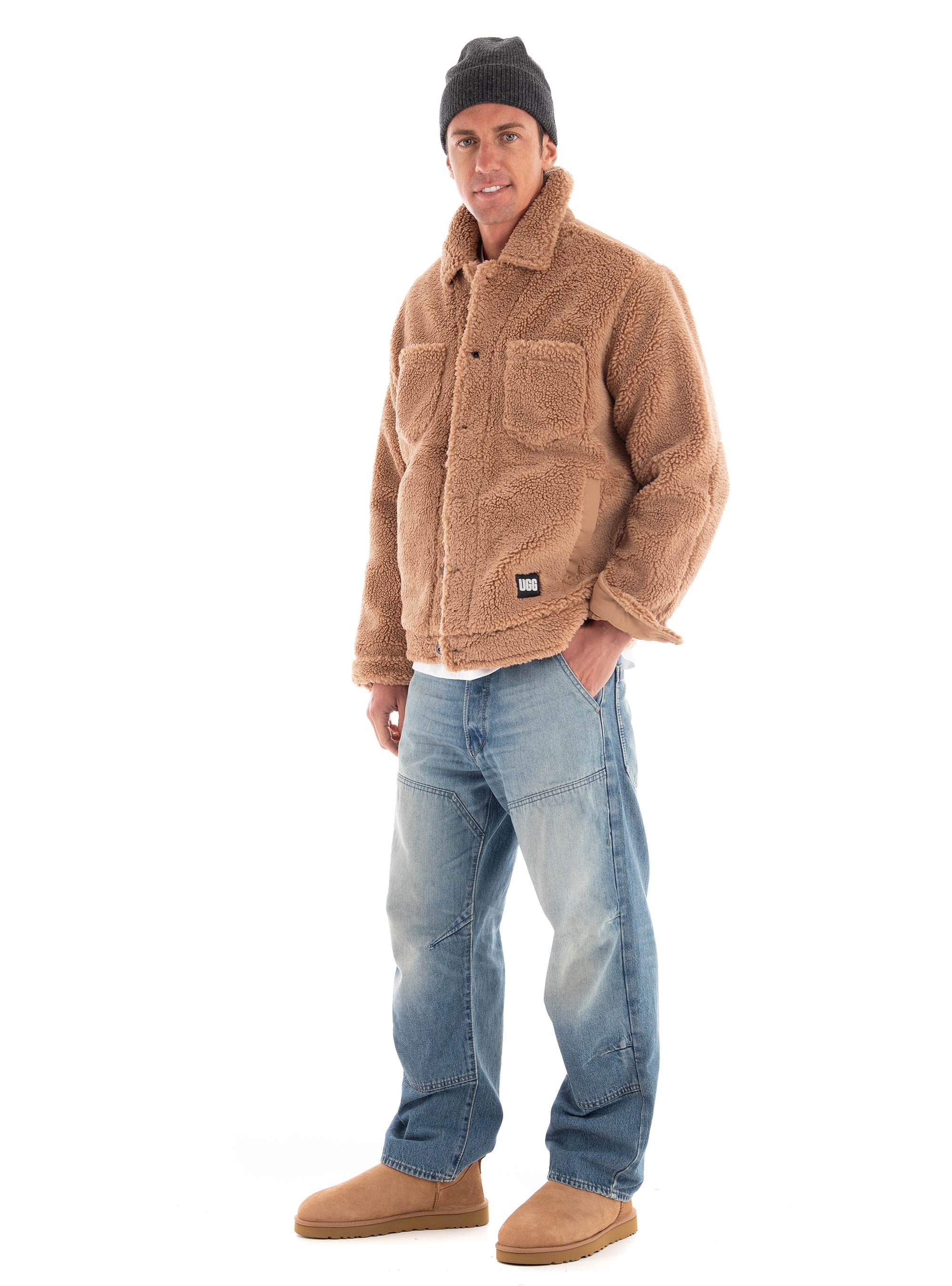 Ugg Janson Sherpa Trucker Jacket - Light Brown