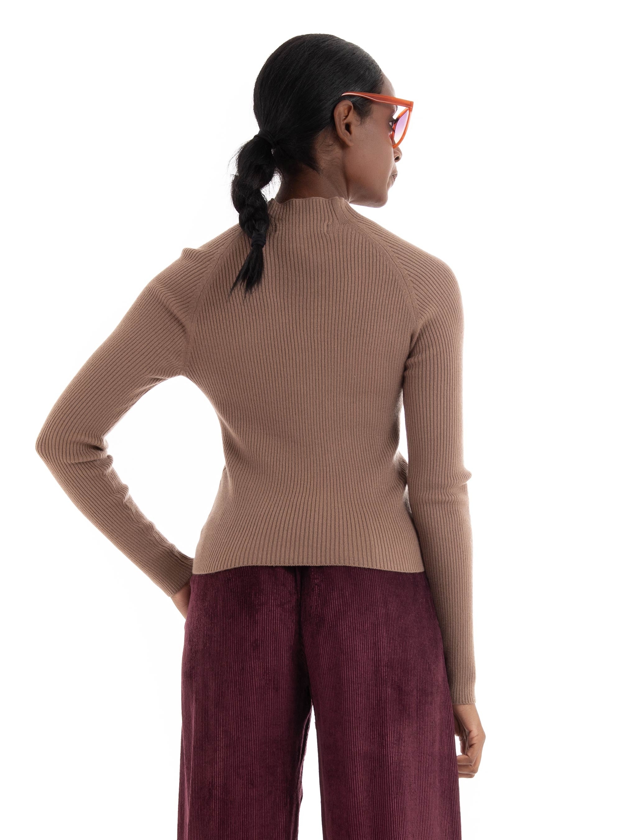 Vero Moda Evie Highneck Knit - Light Brown