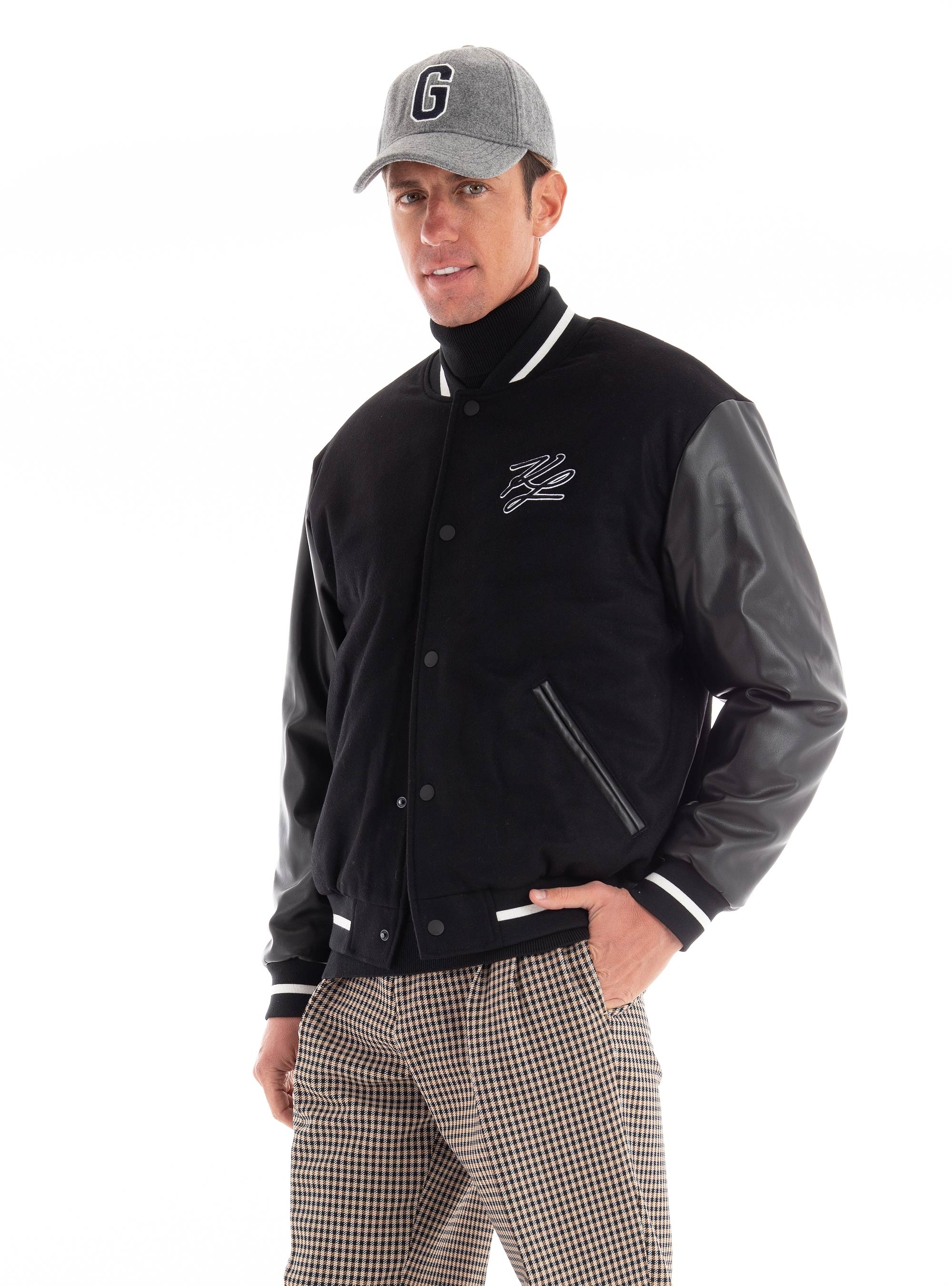 Karl Lagerfeld Bomber Jacket - Black