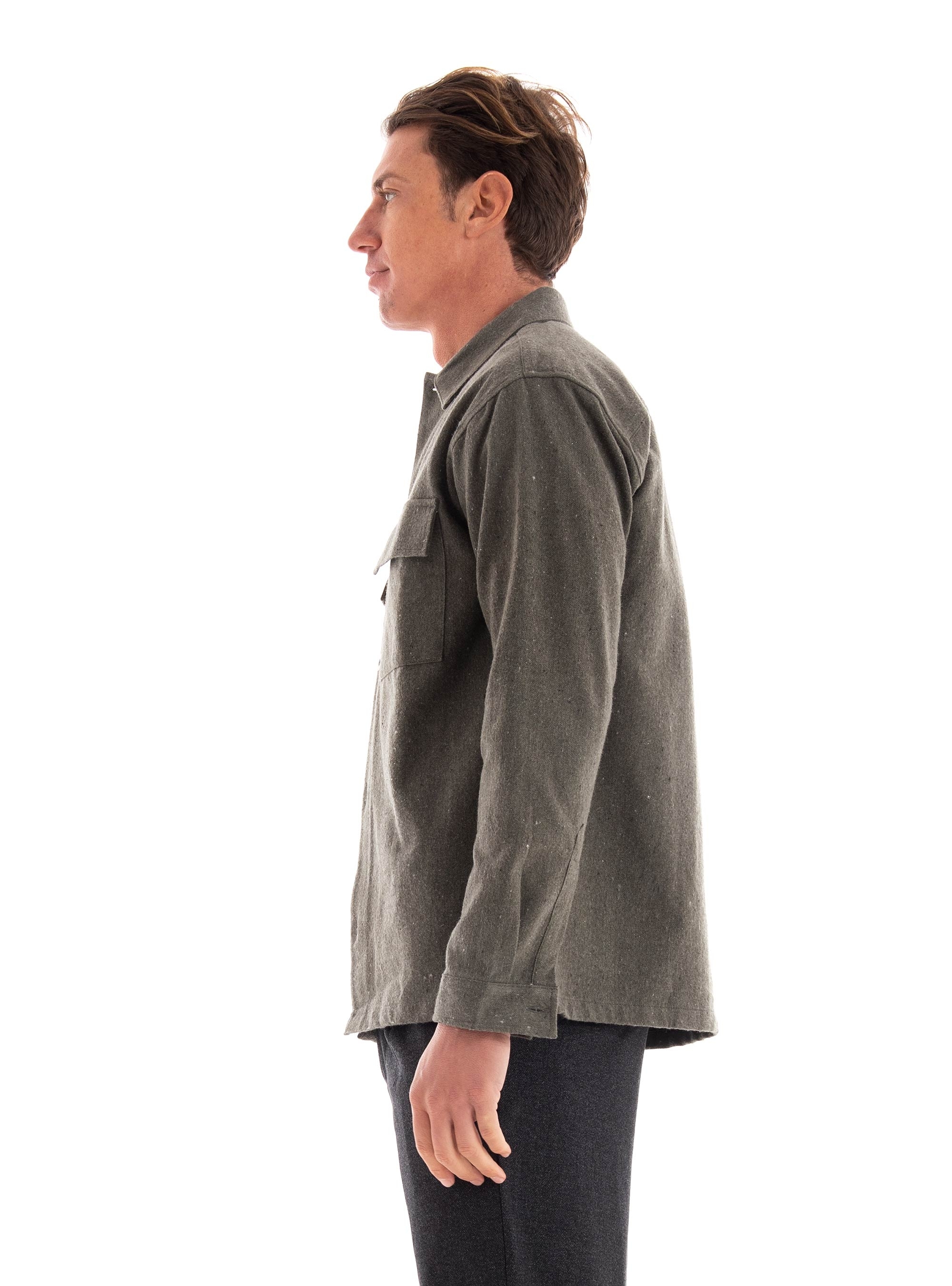 Jack & Jones Melange Overshirt - Dark Green