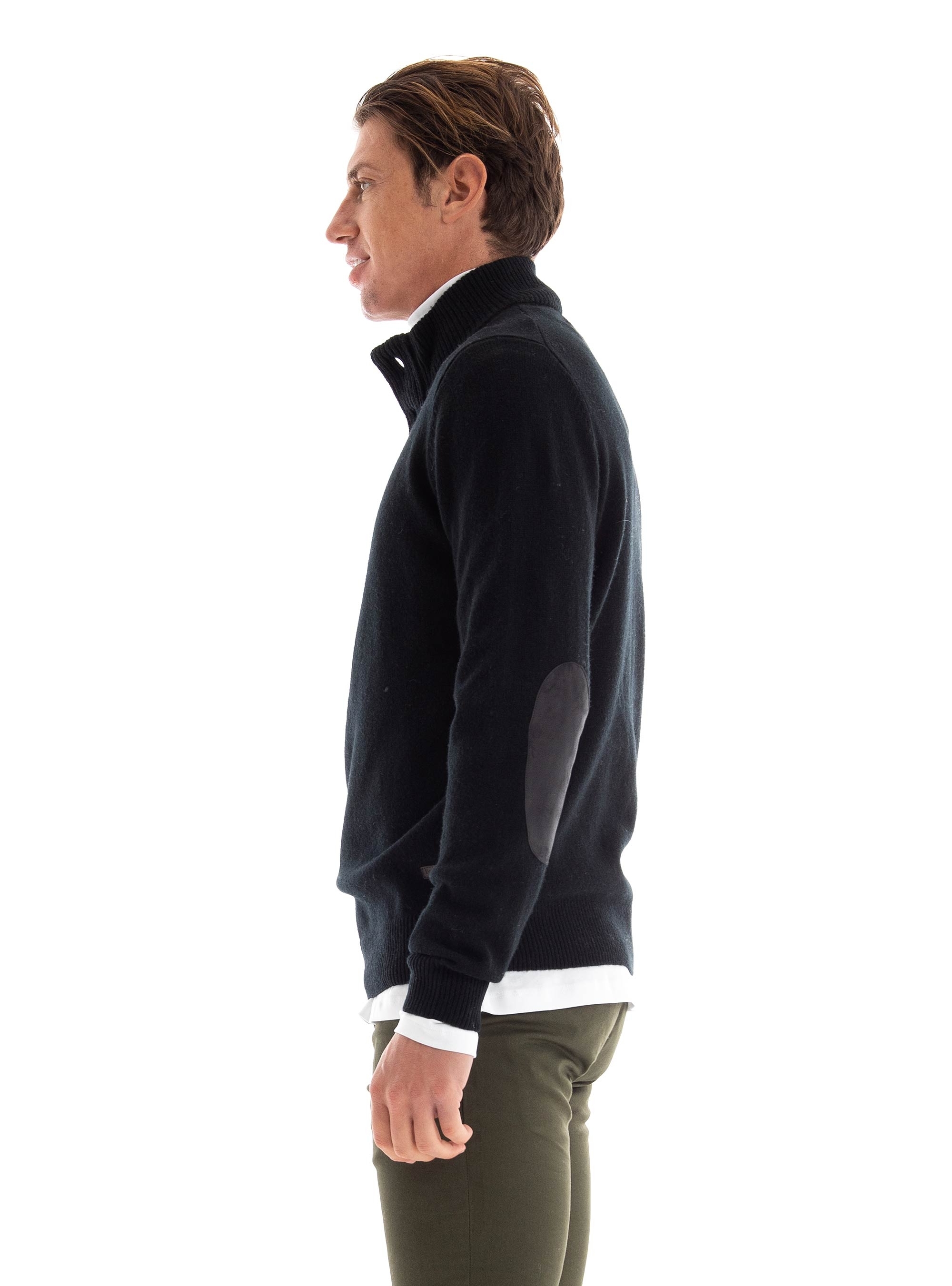 Barbour Regular Fit Patch Half Zip Knit - Black