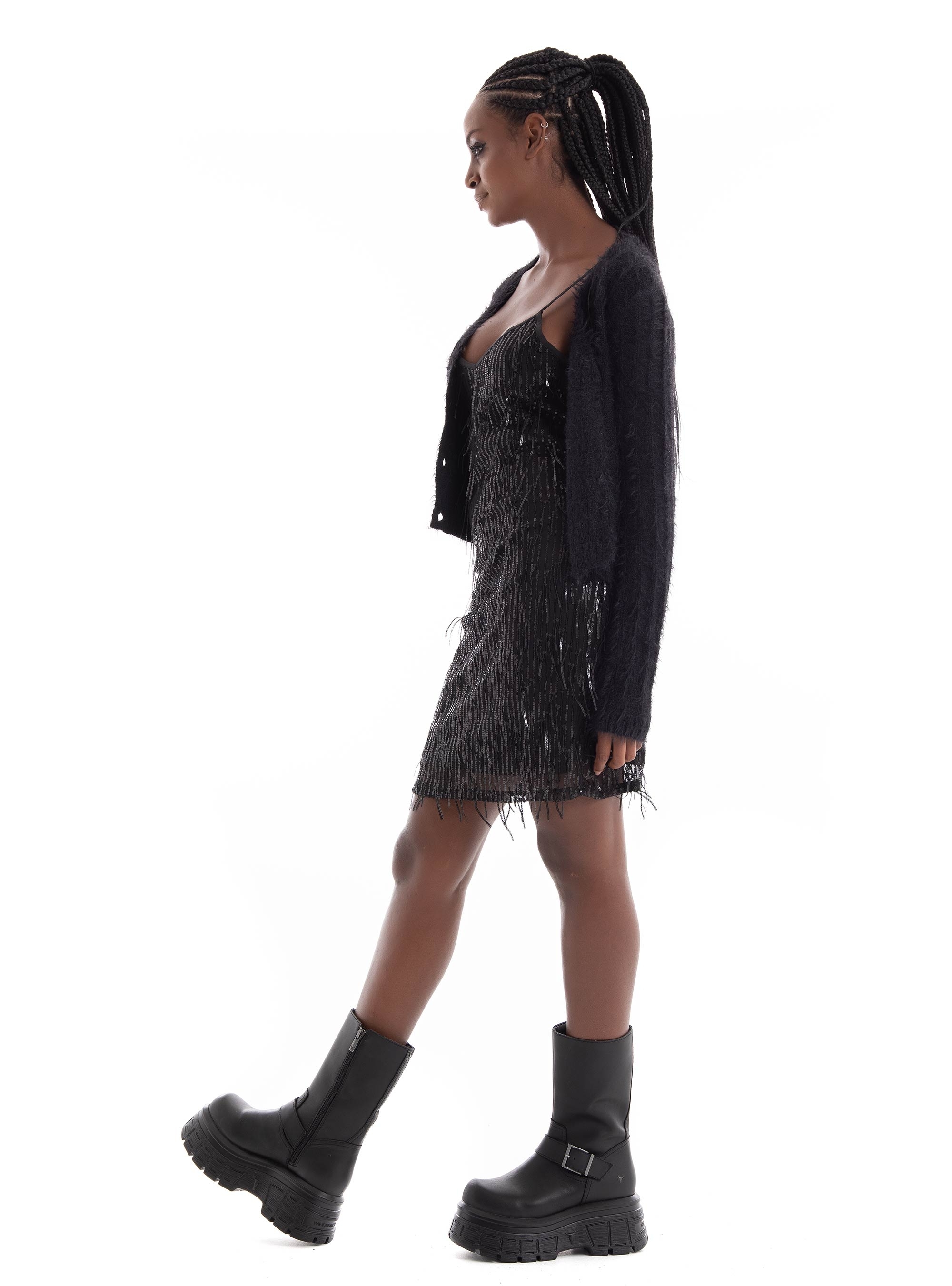 Vero Moda Lapoilu V-Neck Knit Cardigan - Black