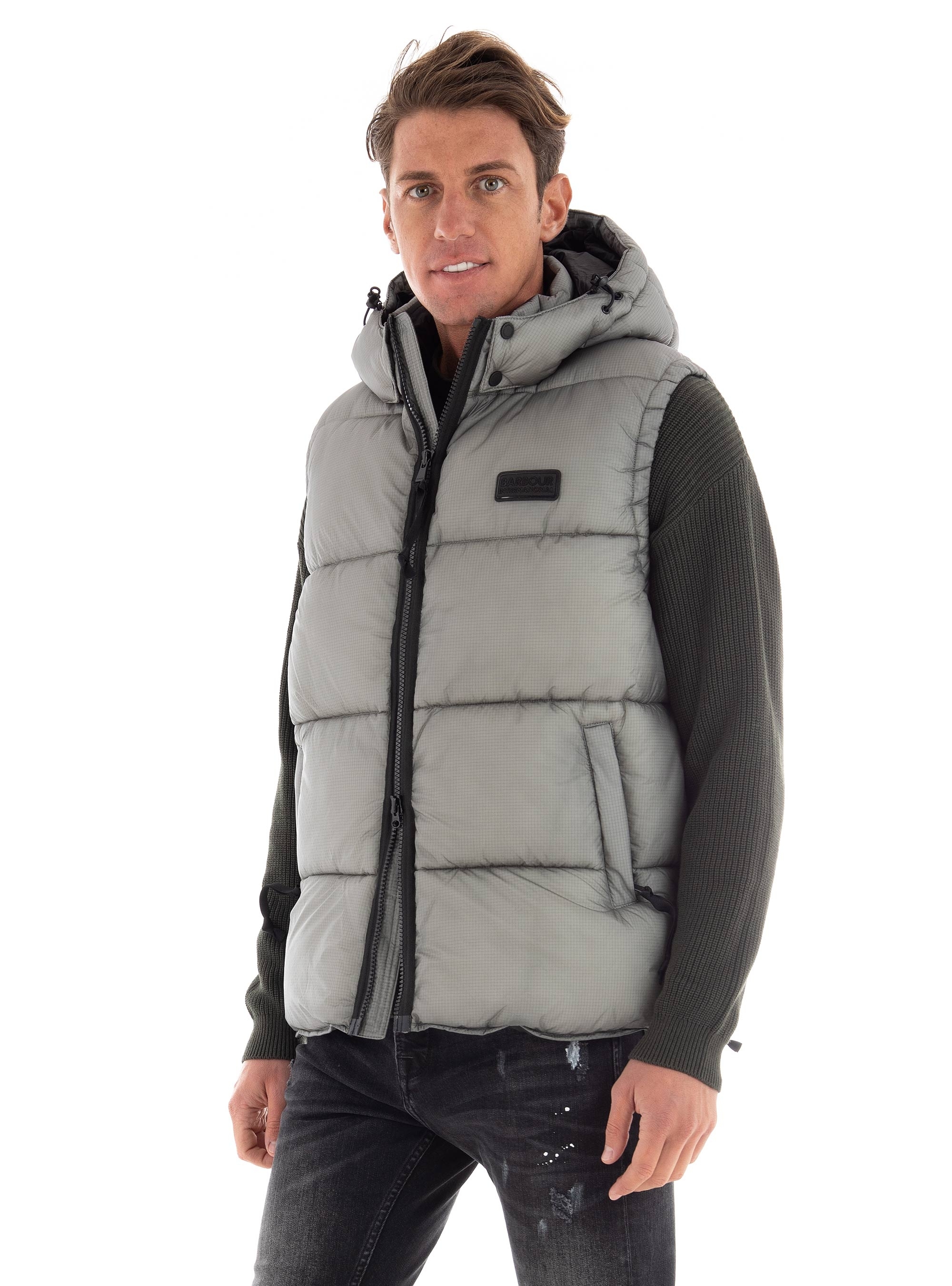 Barbour International Driesh Quilted Gilet - Grey