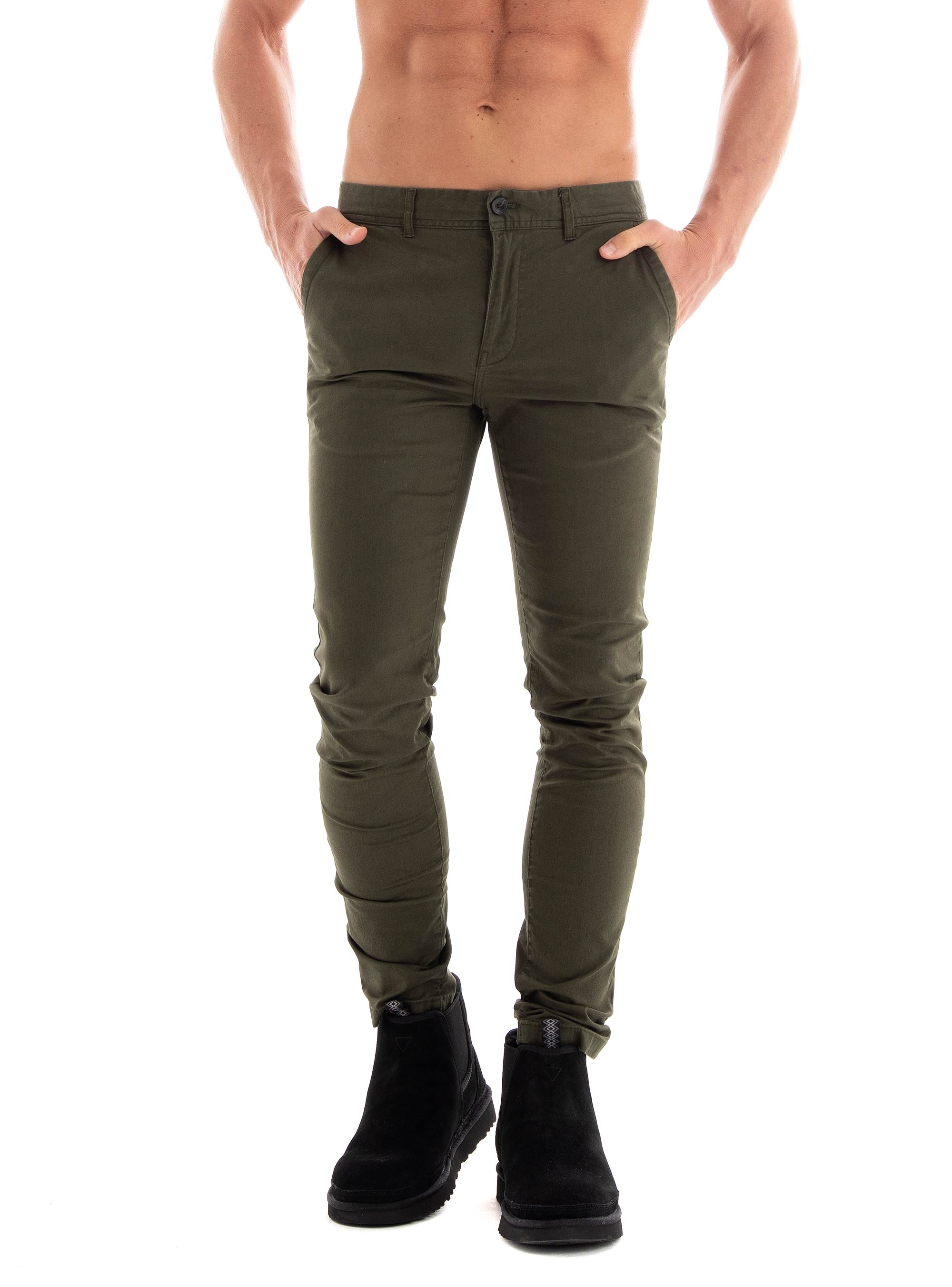 Scotch & Soda Mott Super Slim Fit Chino Pants - Olive