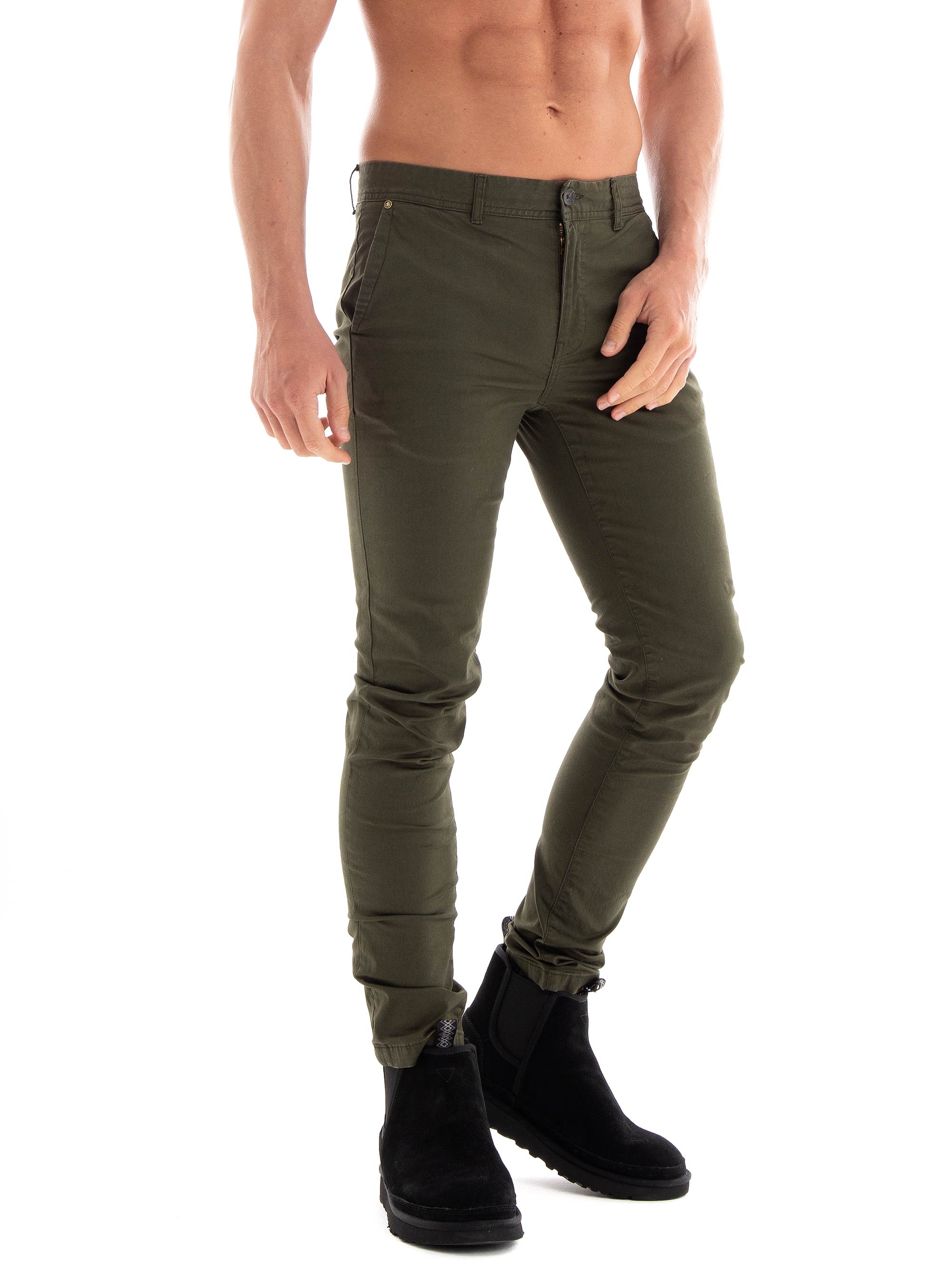 Scotch & Soda Mott Super Slim Fit Chino Pants - Olive