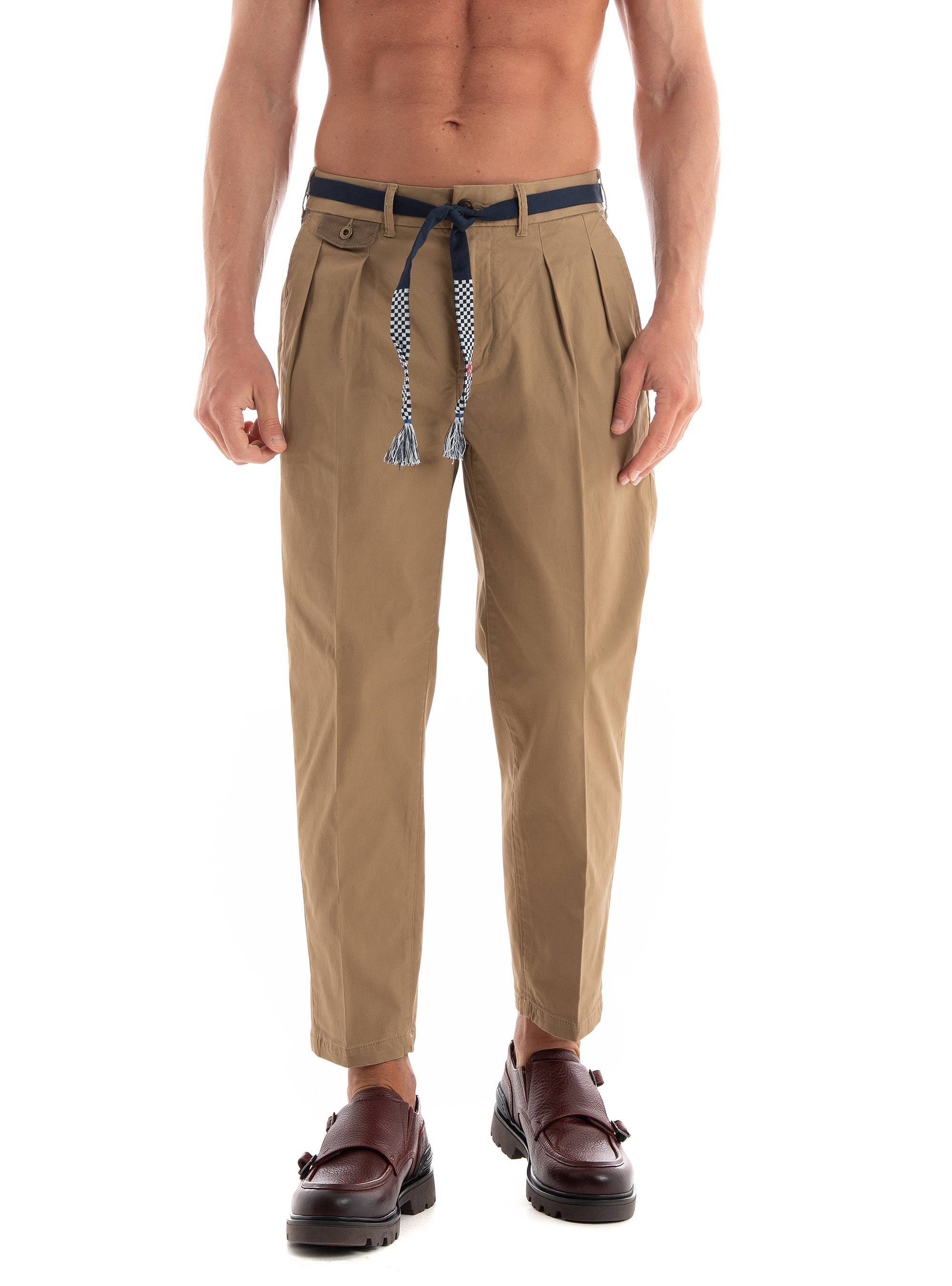 Scotch & Soda Balloon Fit Twill Pleated Chino Pants - Taupe