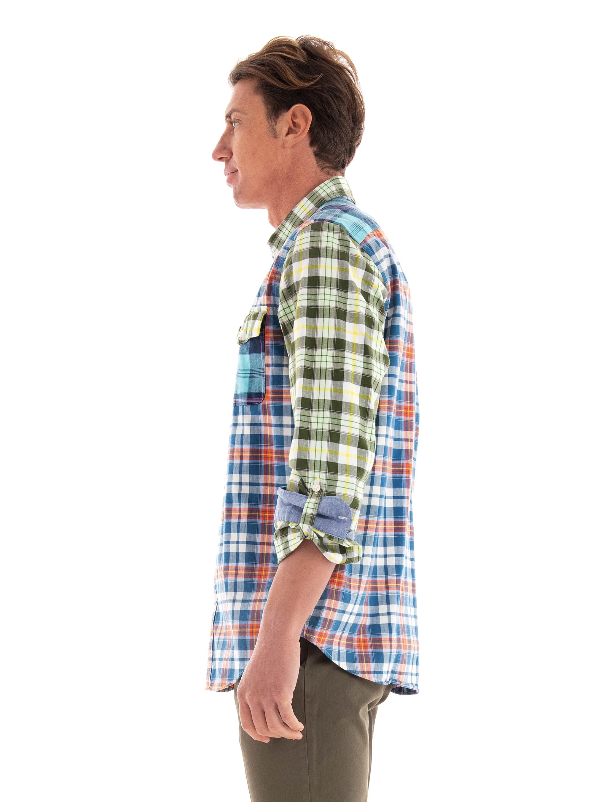 Scotch & Soda Lightweight Flannel Checked Shirt - Green
