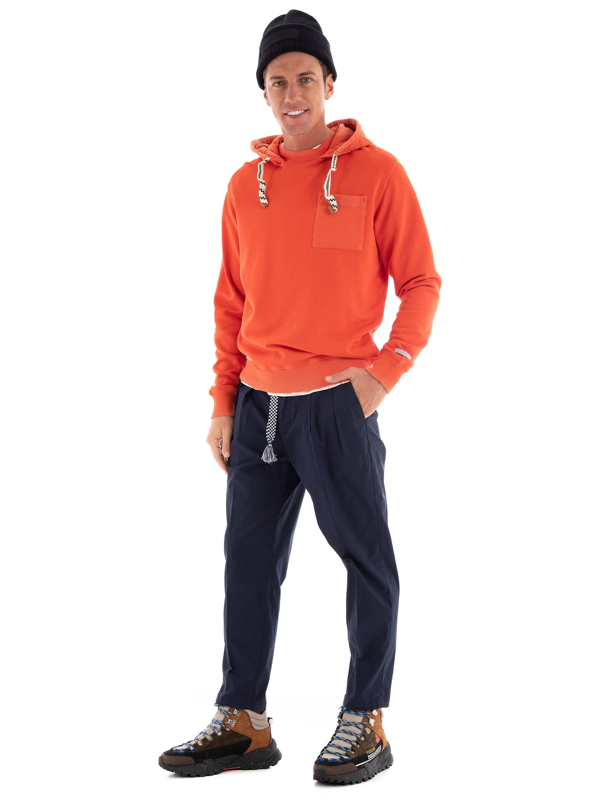 Scotch & Soda Regular Fit Hoodie - Orange Red