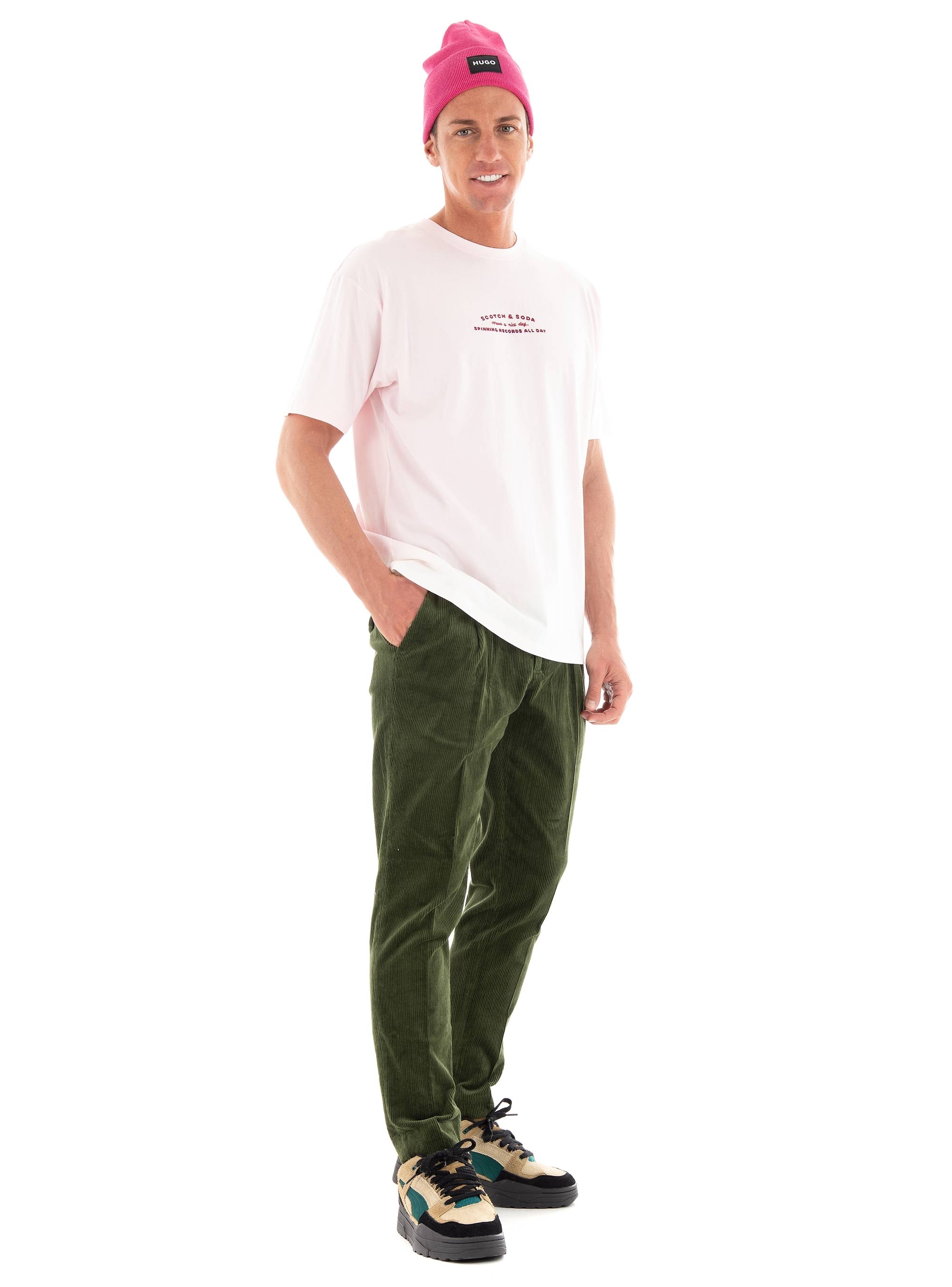 Scotch & Soda Relaxed Fit Gradient T-Shirt - Light Pink