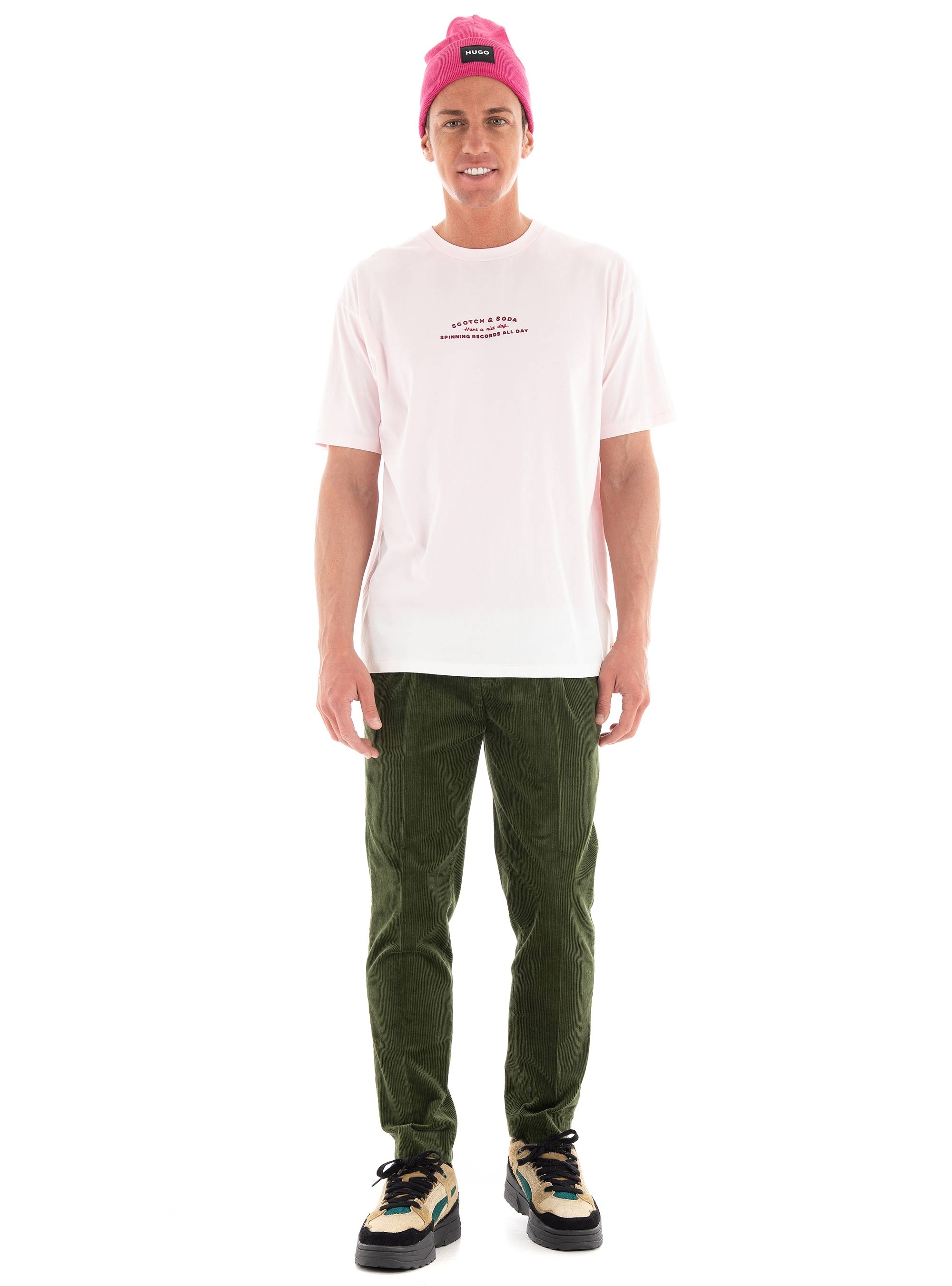 Scotch & Soda Relaxed Fit Gradient T-Shirt - Light Pink