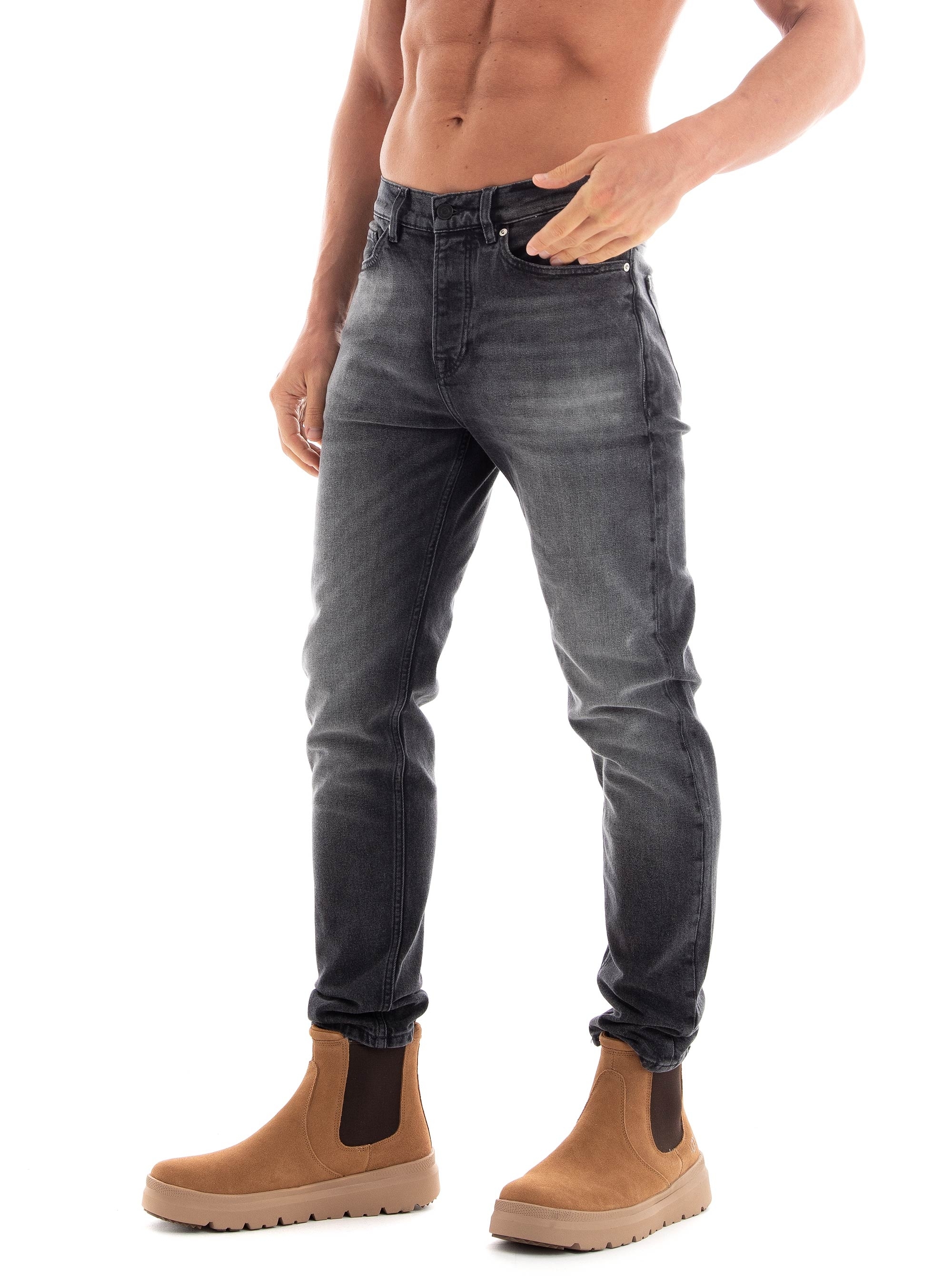 Scotch & Soda Drop Tapered Fit Jeans - Grey