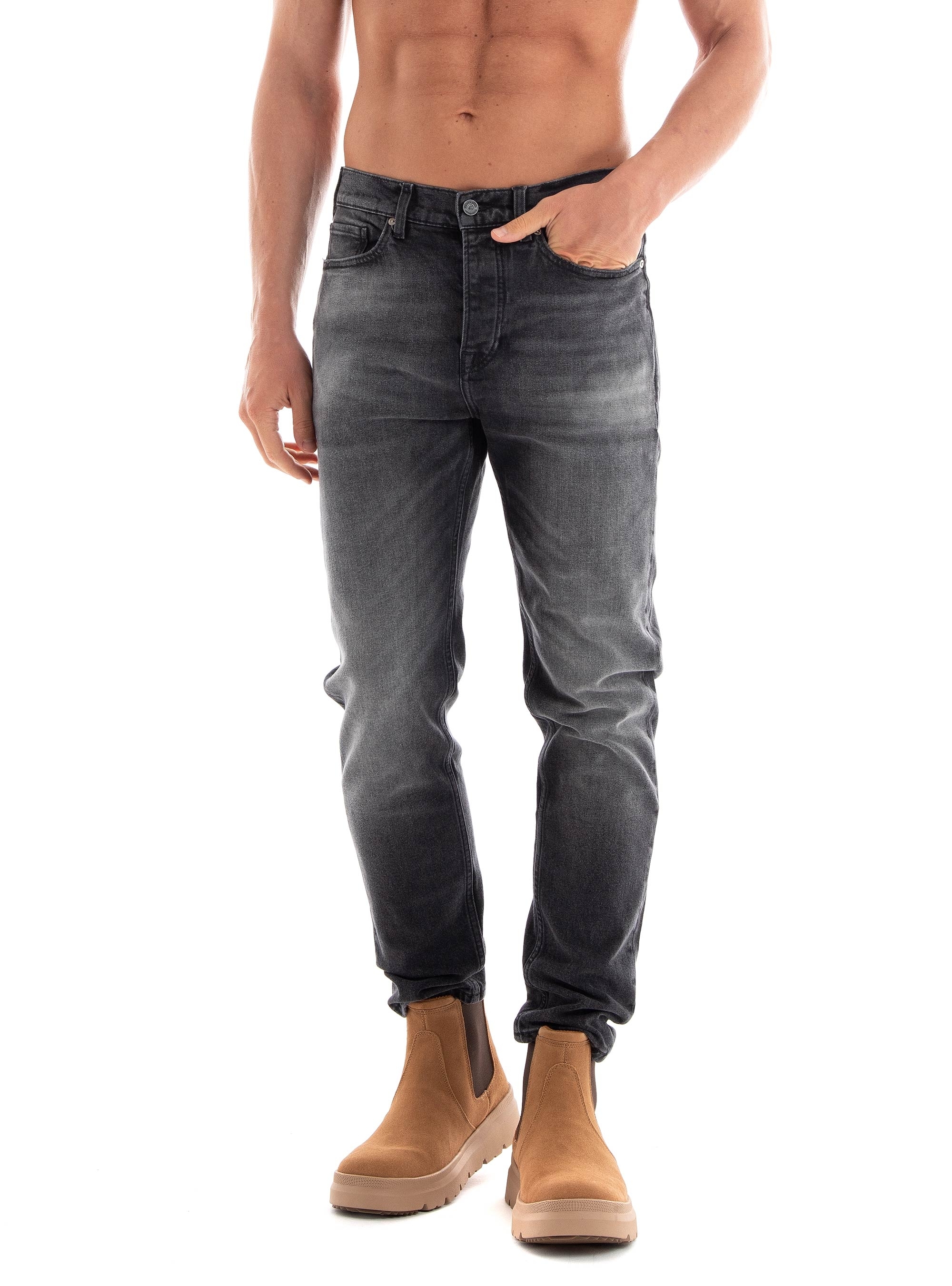 Scotch & Soda Drop Tapered Fit Jeans - Grey
