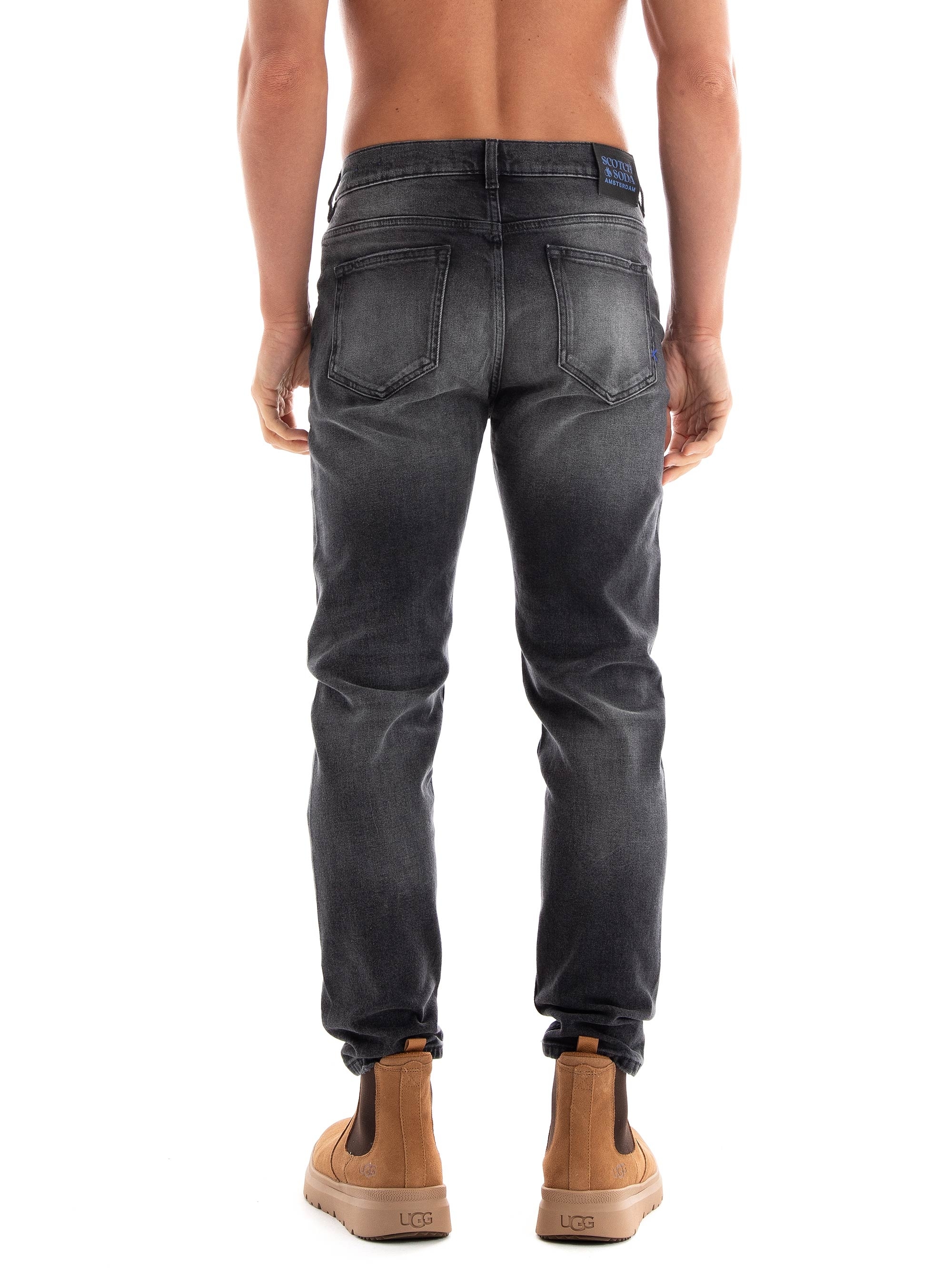 Scotch & Soda Drop Tapered Fit Jeans - Grey