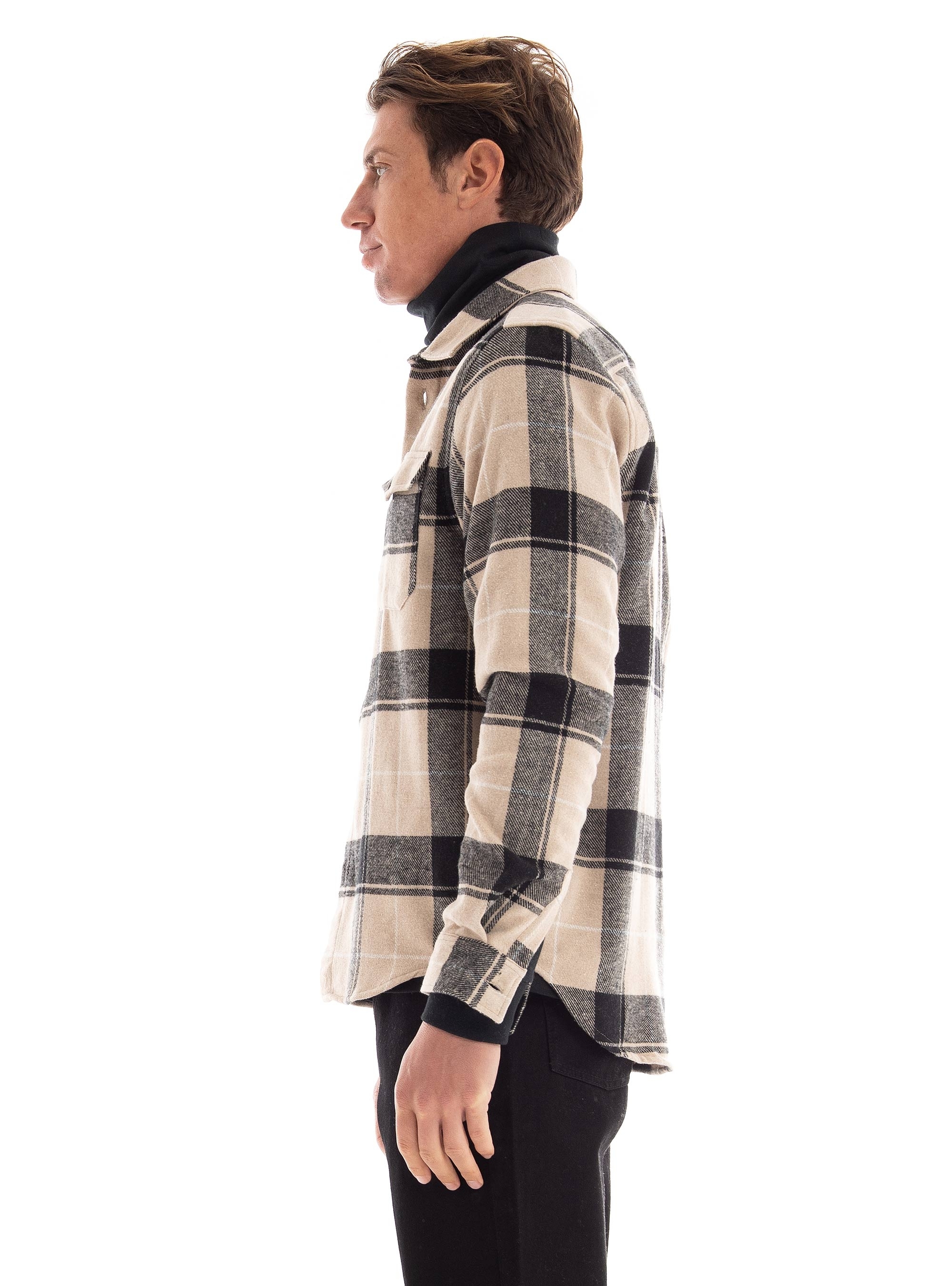 Les Deux Lennon Check Shirt - Light Beige