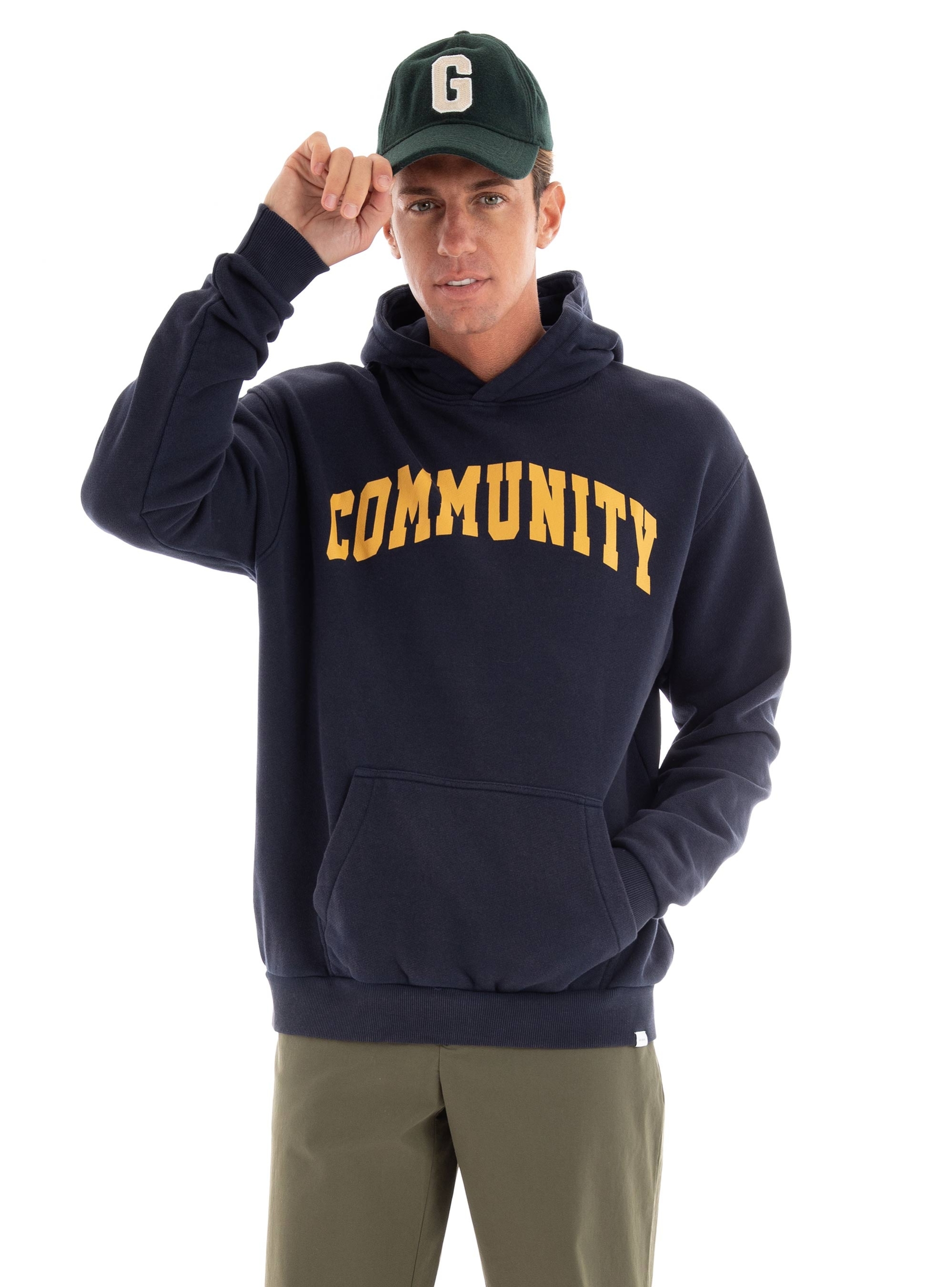 Les Deux Deacon Hoodie - Dark Blue