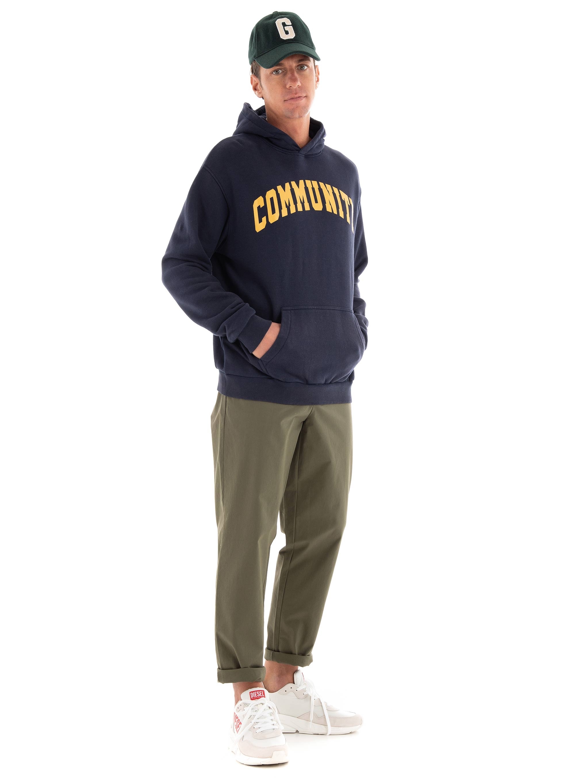 Les Deux Deacon Hoodie - Dark Blue