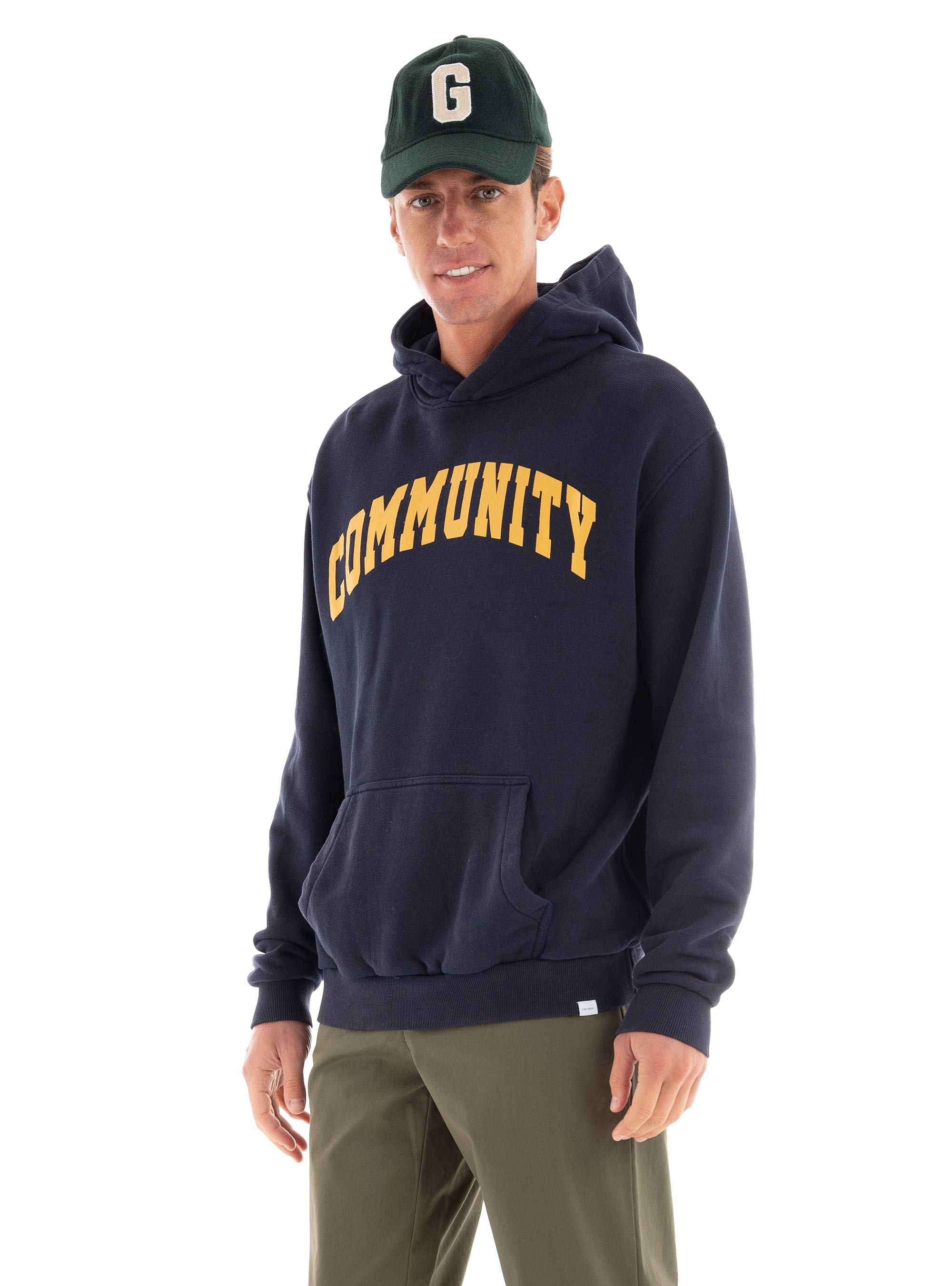 Les Deux Deacon Hoodie - Dark Blue