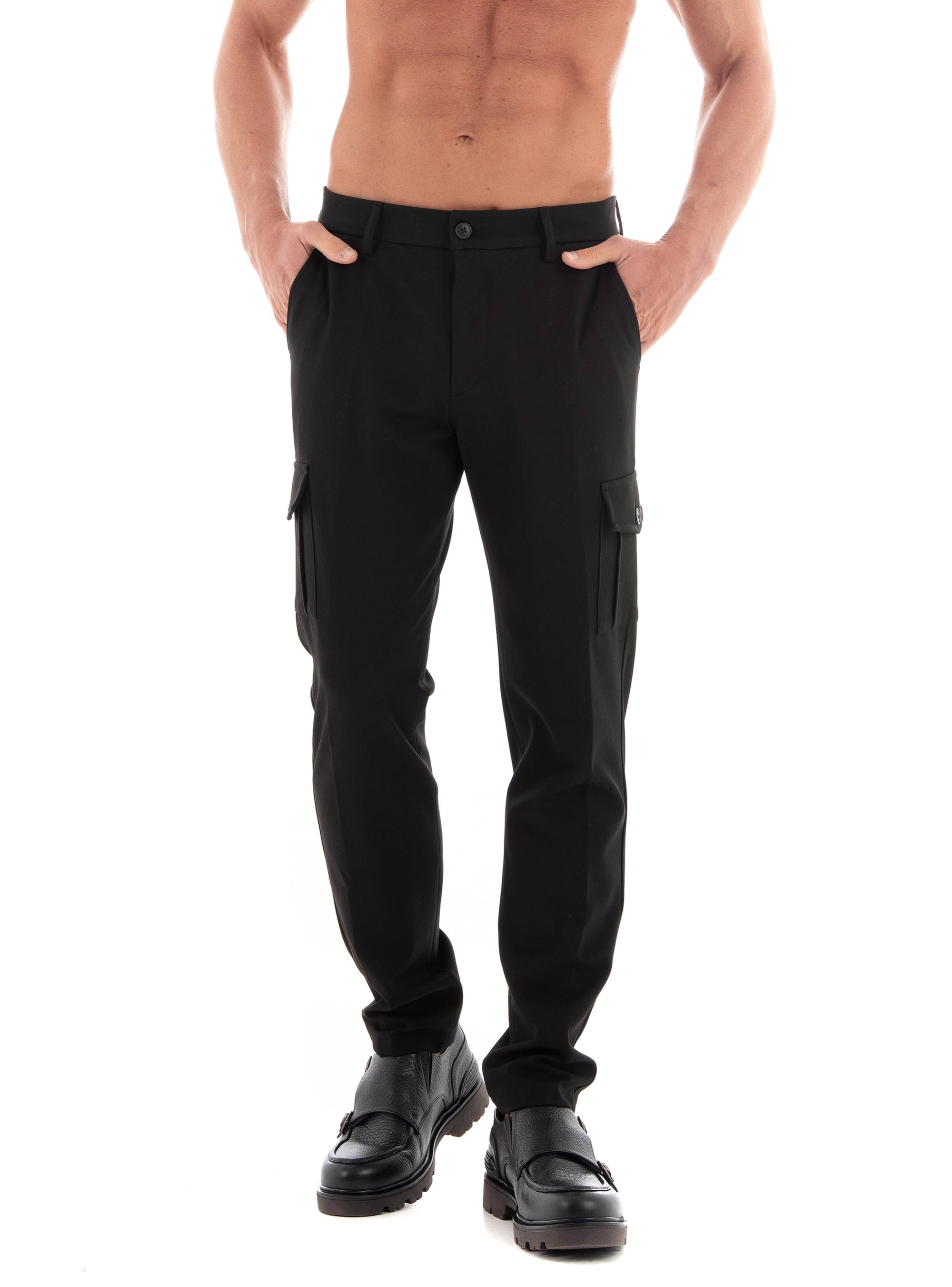Les Deux Como Reg Cargo Suit Pants - Black