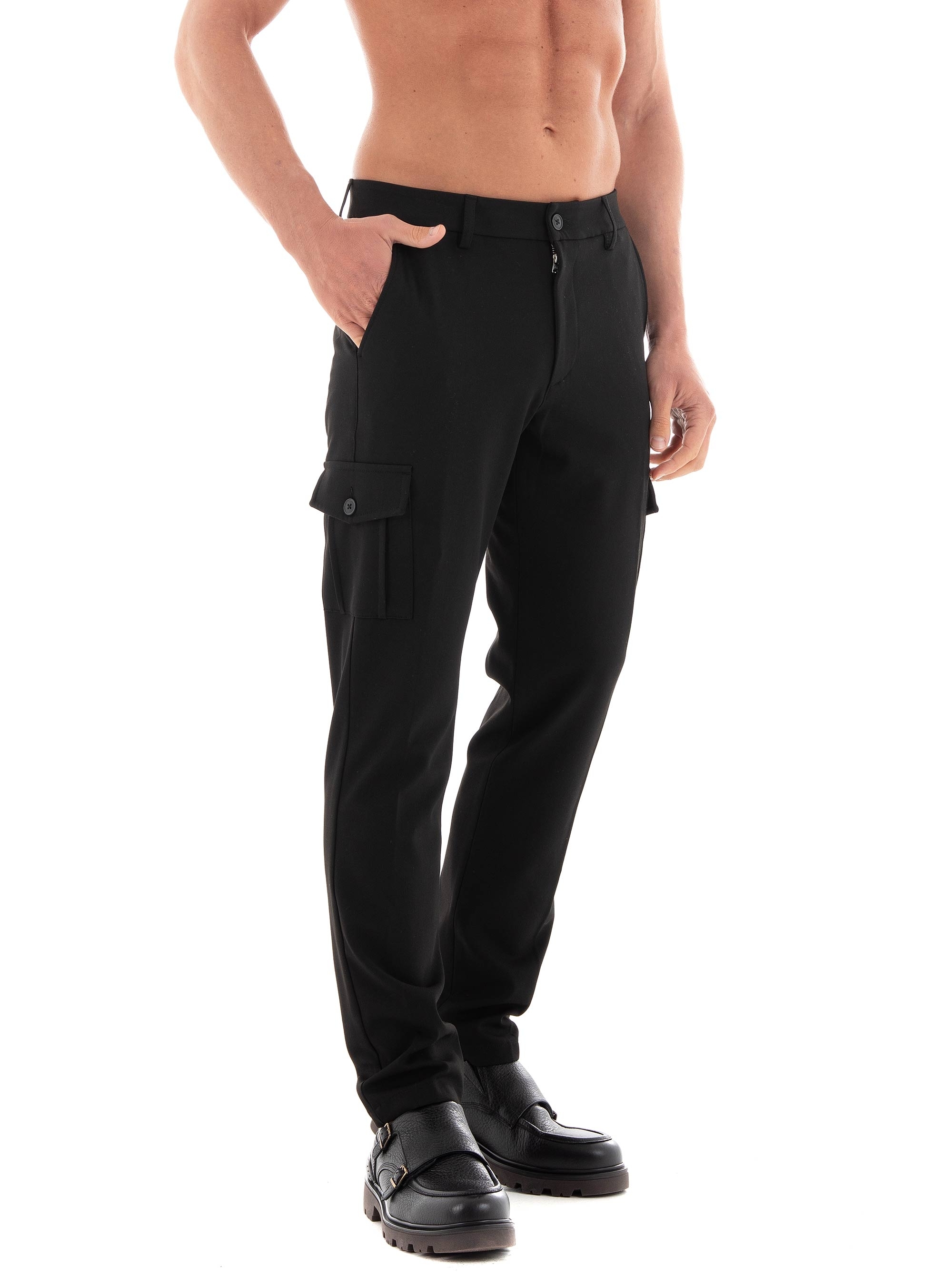 Les Deux Como Reg Cargo Suit Pants - Black