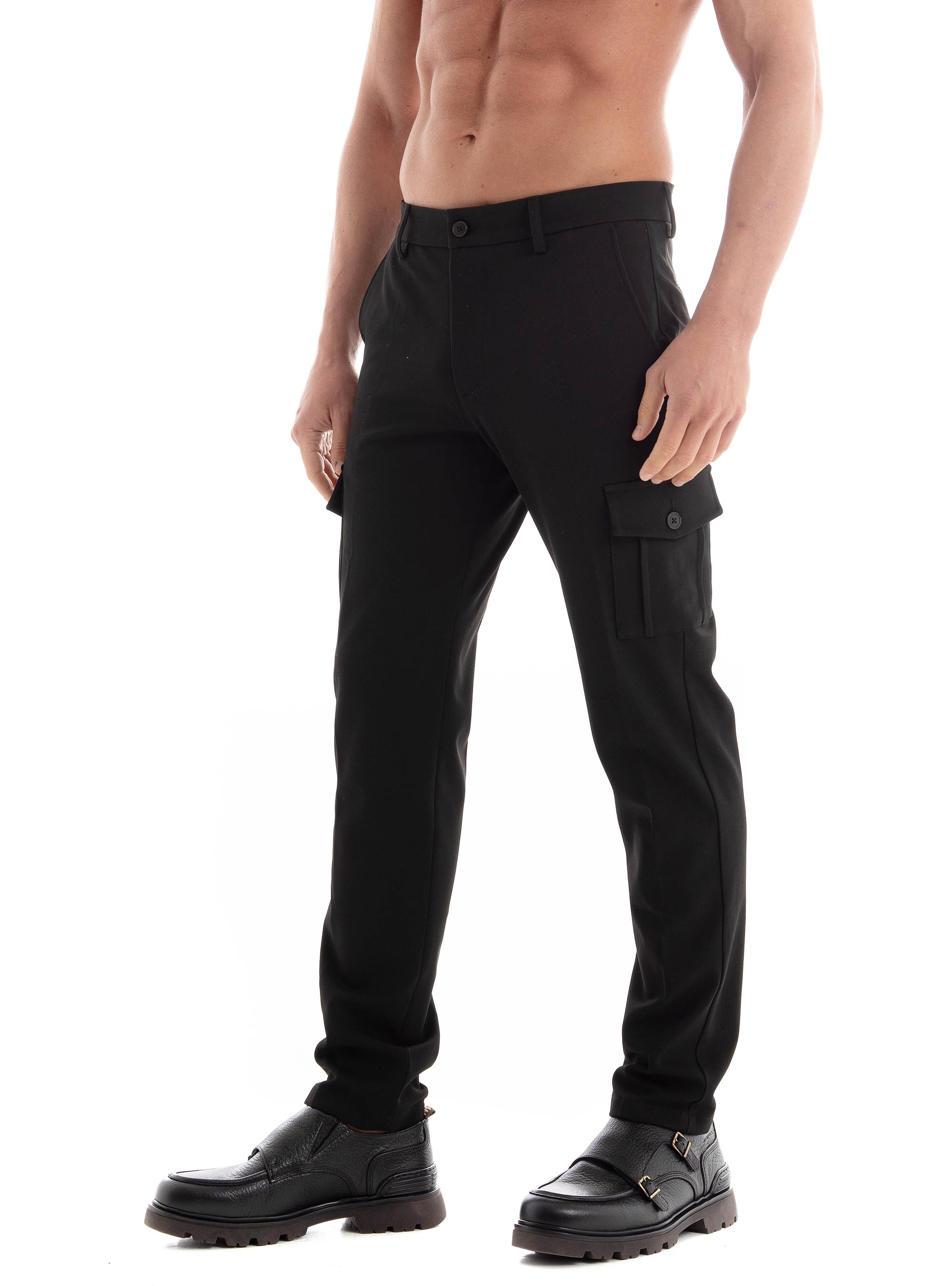Les Deux Como Reg Cargo Suit Pants - Black