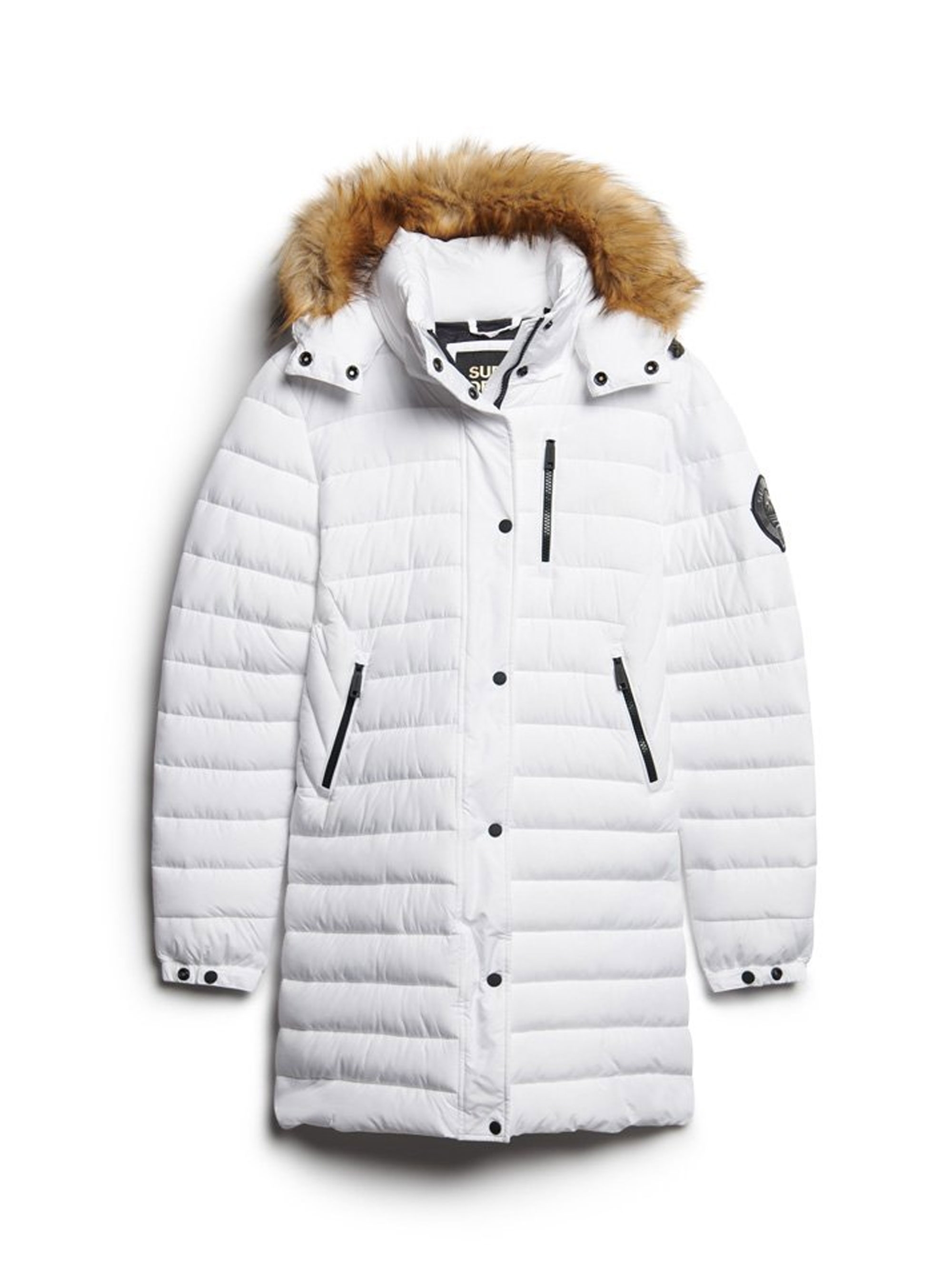 Superdry Fuji Hooded Puffer Jacket - White