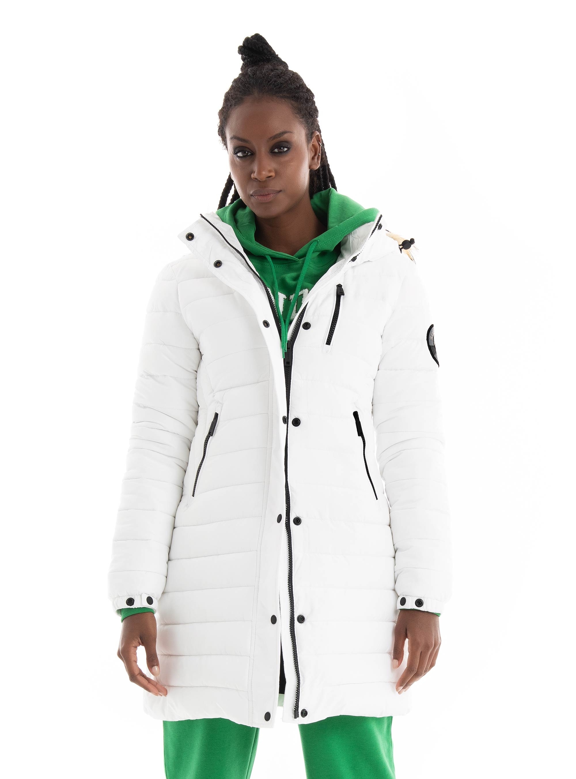 Superdry Fuji Hooded Puffer Jacket - White