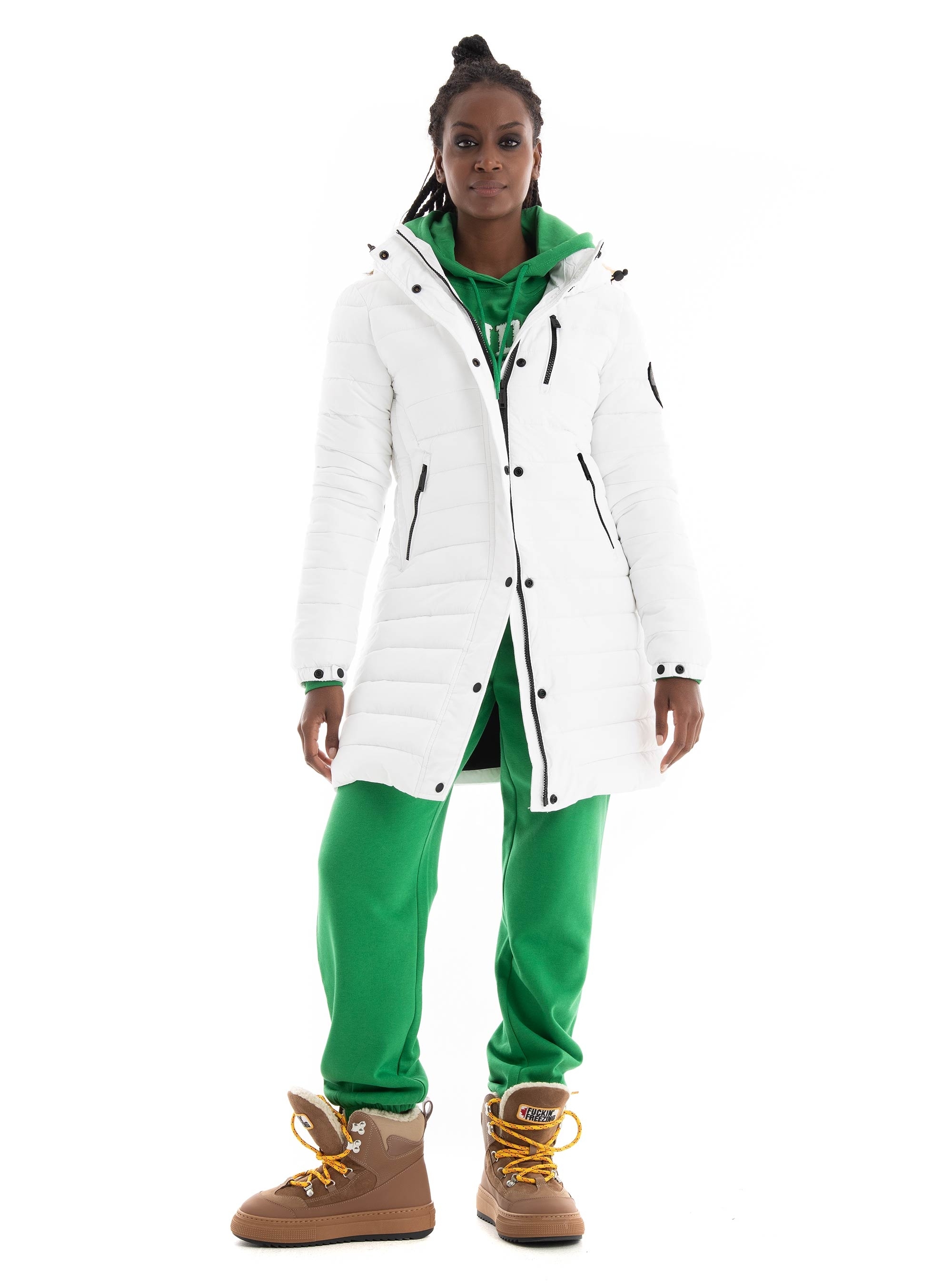 Superdry Fuji Hooded Puffer Jacket - White