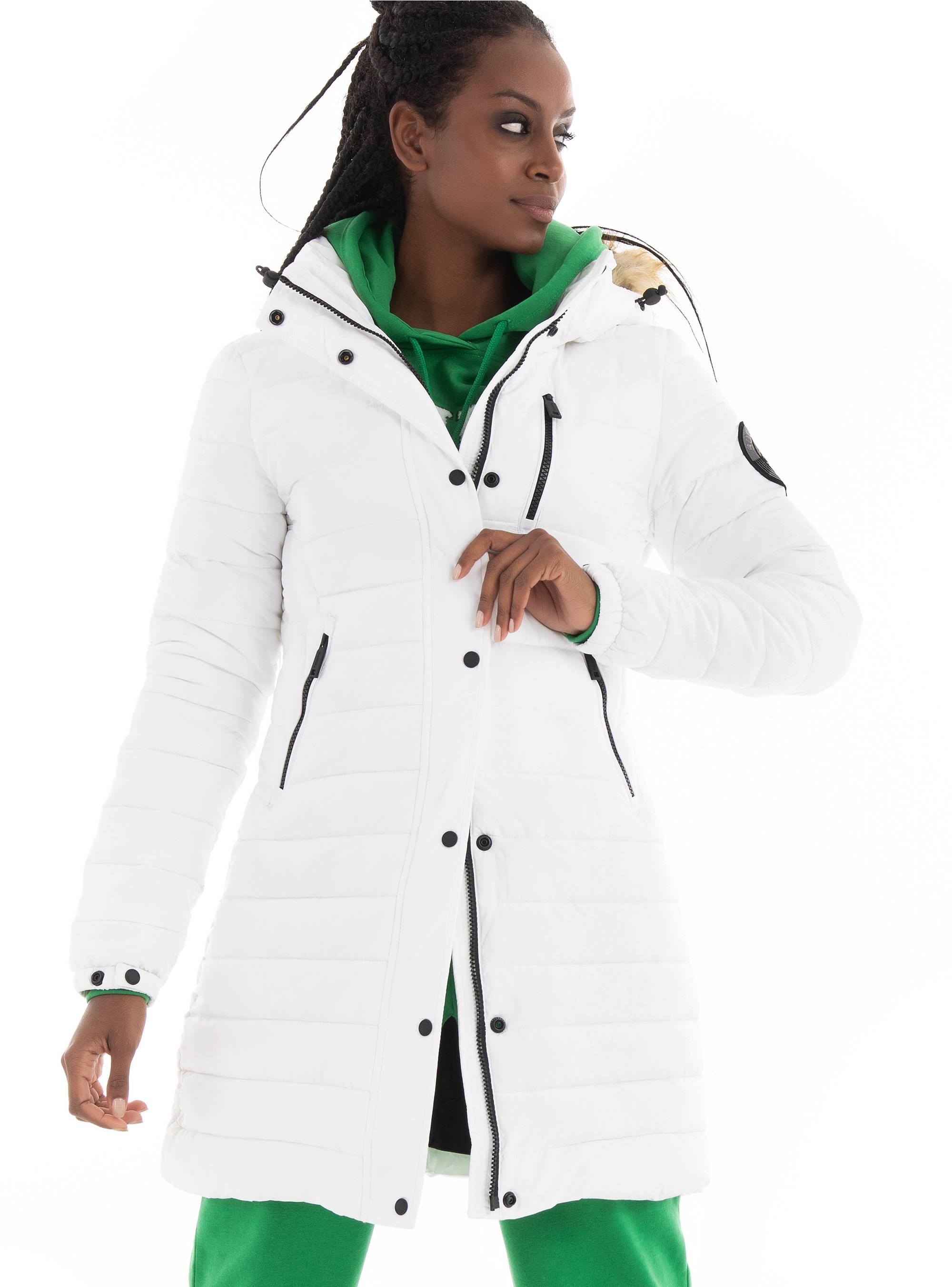 Superdry Fuji Hooded Puffer Jacket - White