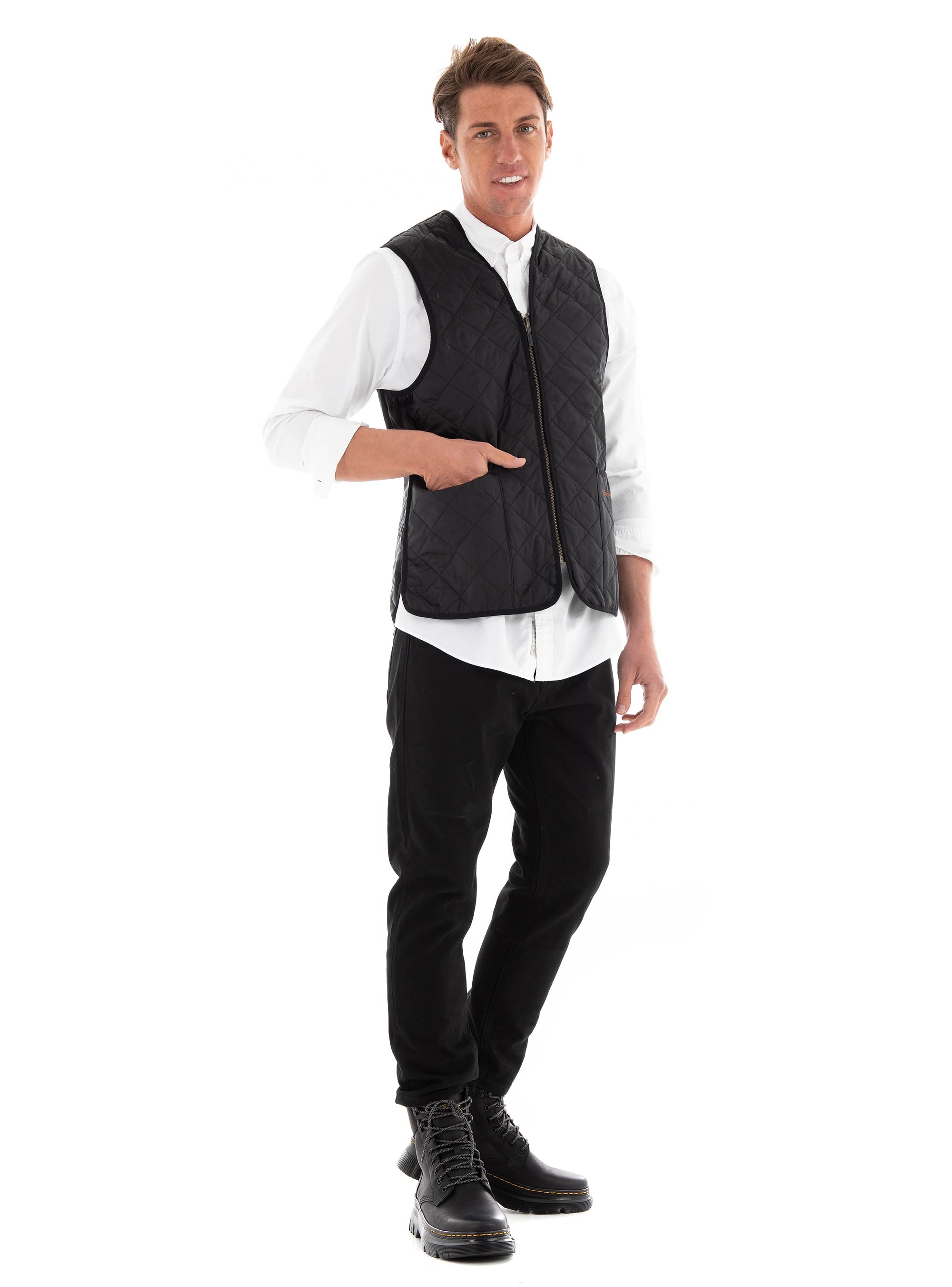 Barbour Quilted Waistcoat/Zip-In Liner - Black