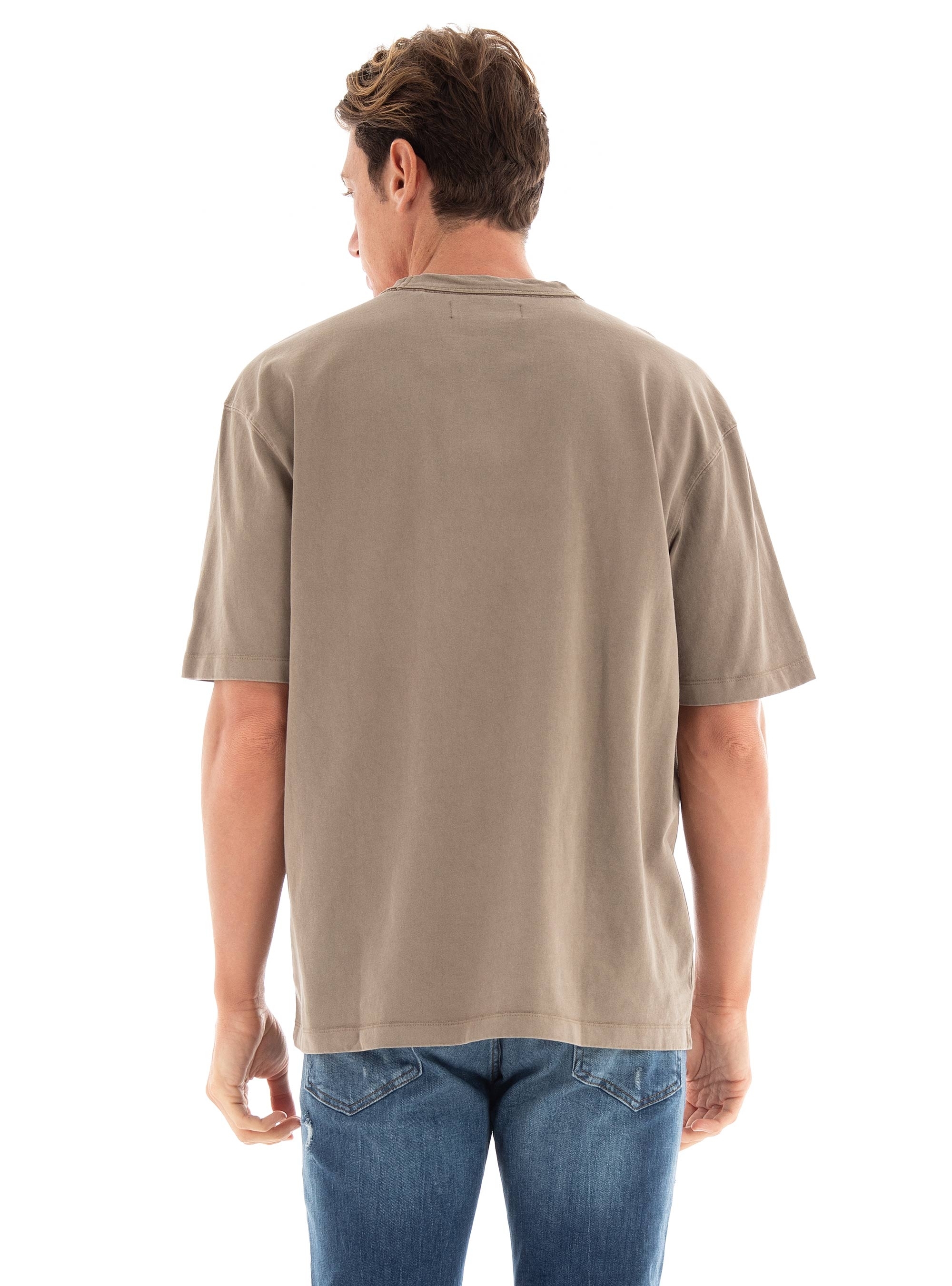 Gabba Nigel Boxy Human Tee - Dark Beige