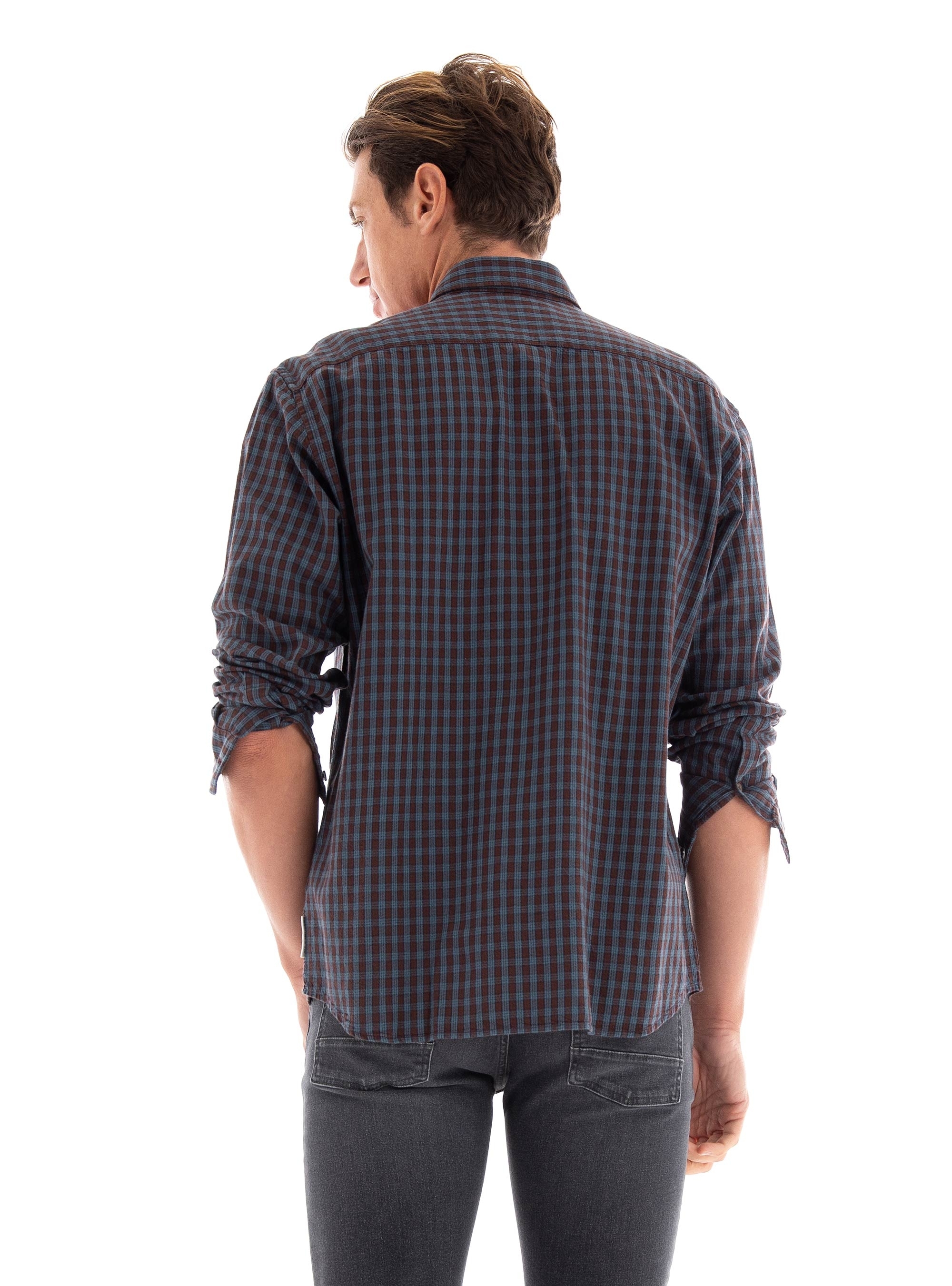 Marc O Polo Regular Fit Twiil Shirt - Brown