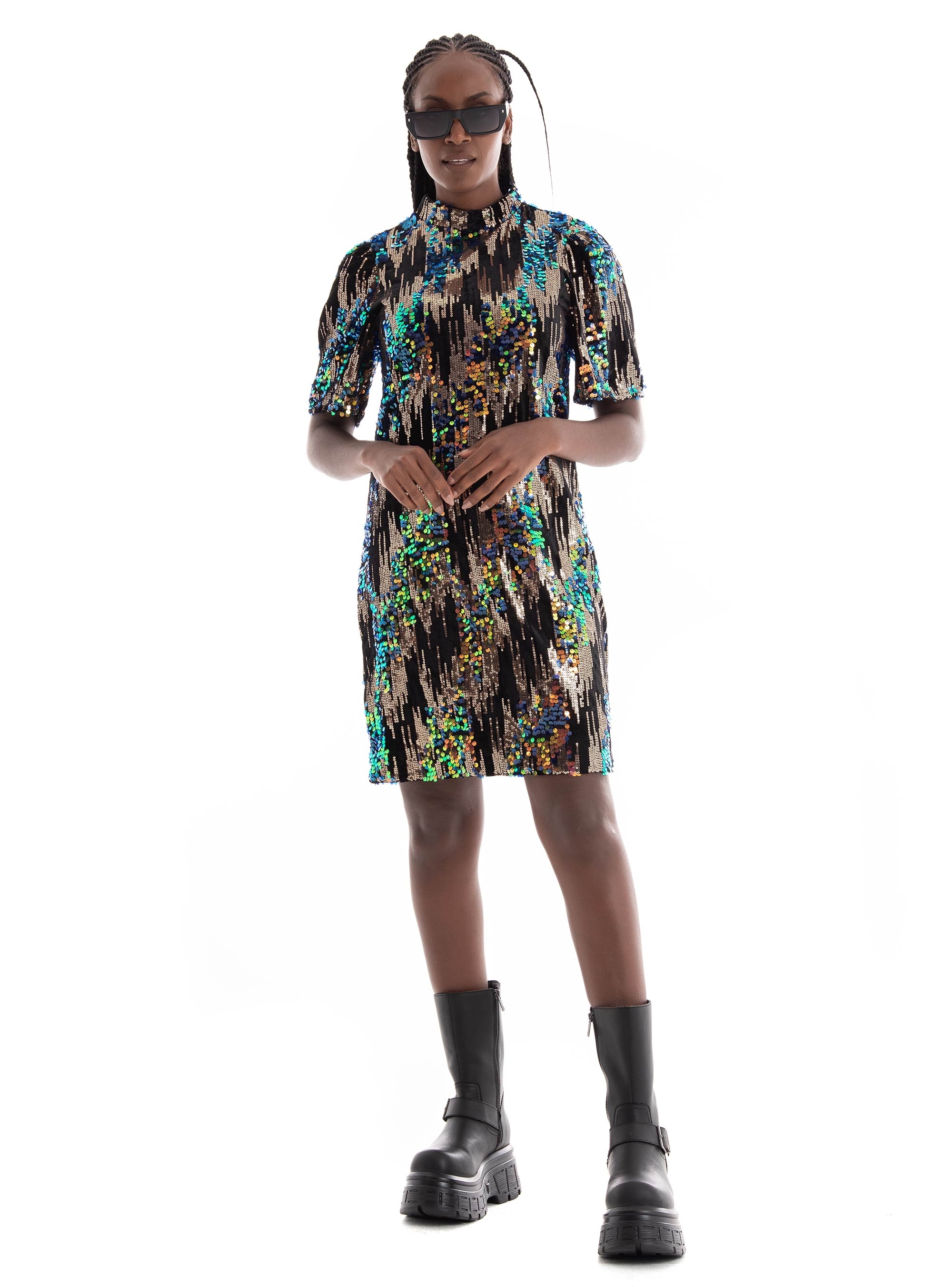 Vero Moda Sora 2/4 Short Dress - Black