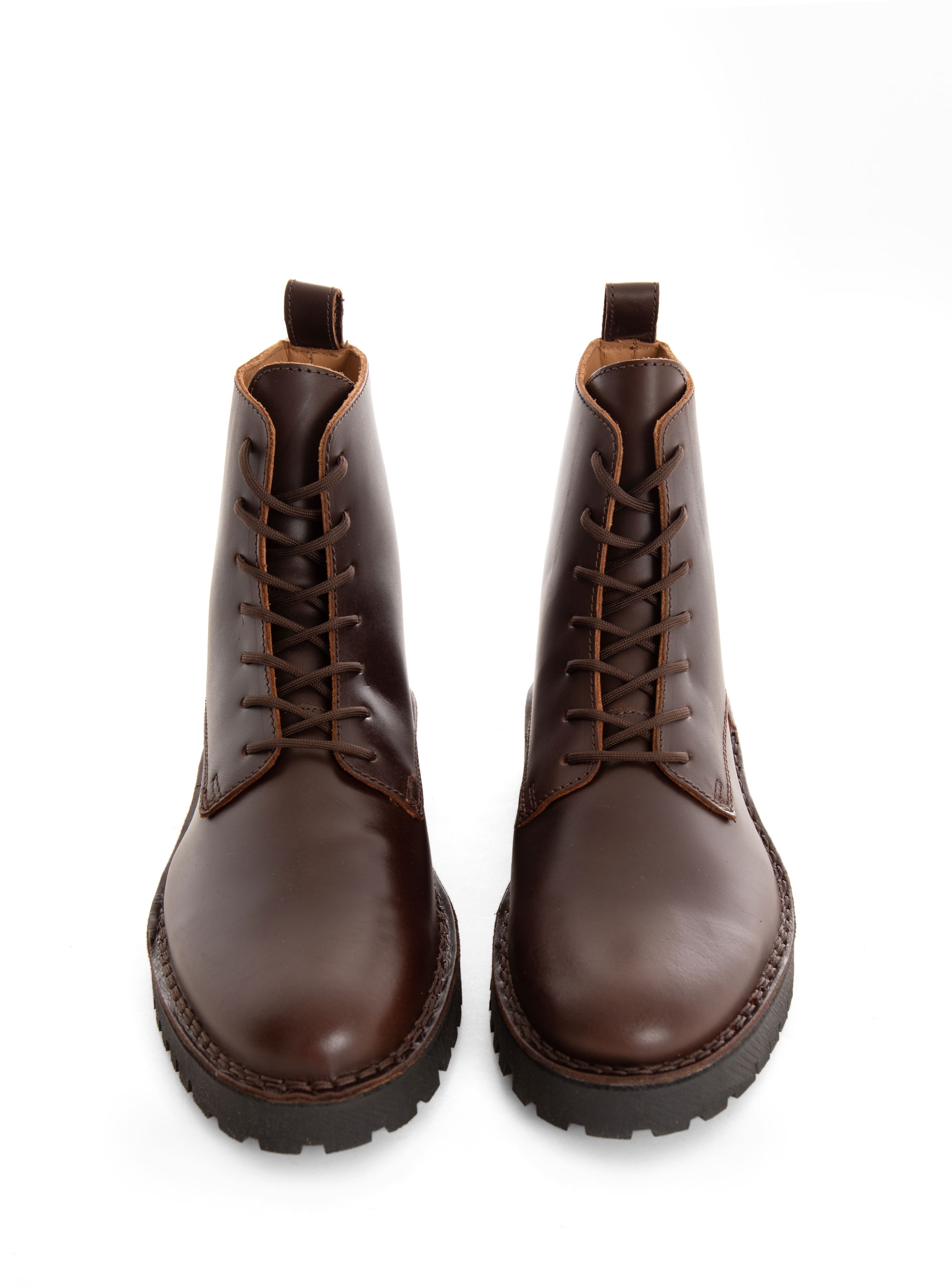 Selected Ricky Leather Lace-Up Boots - Dark Brown