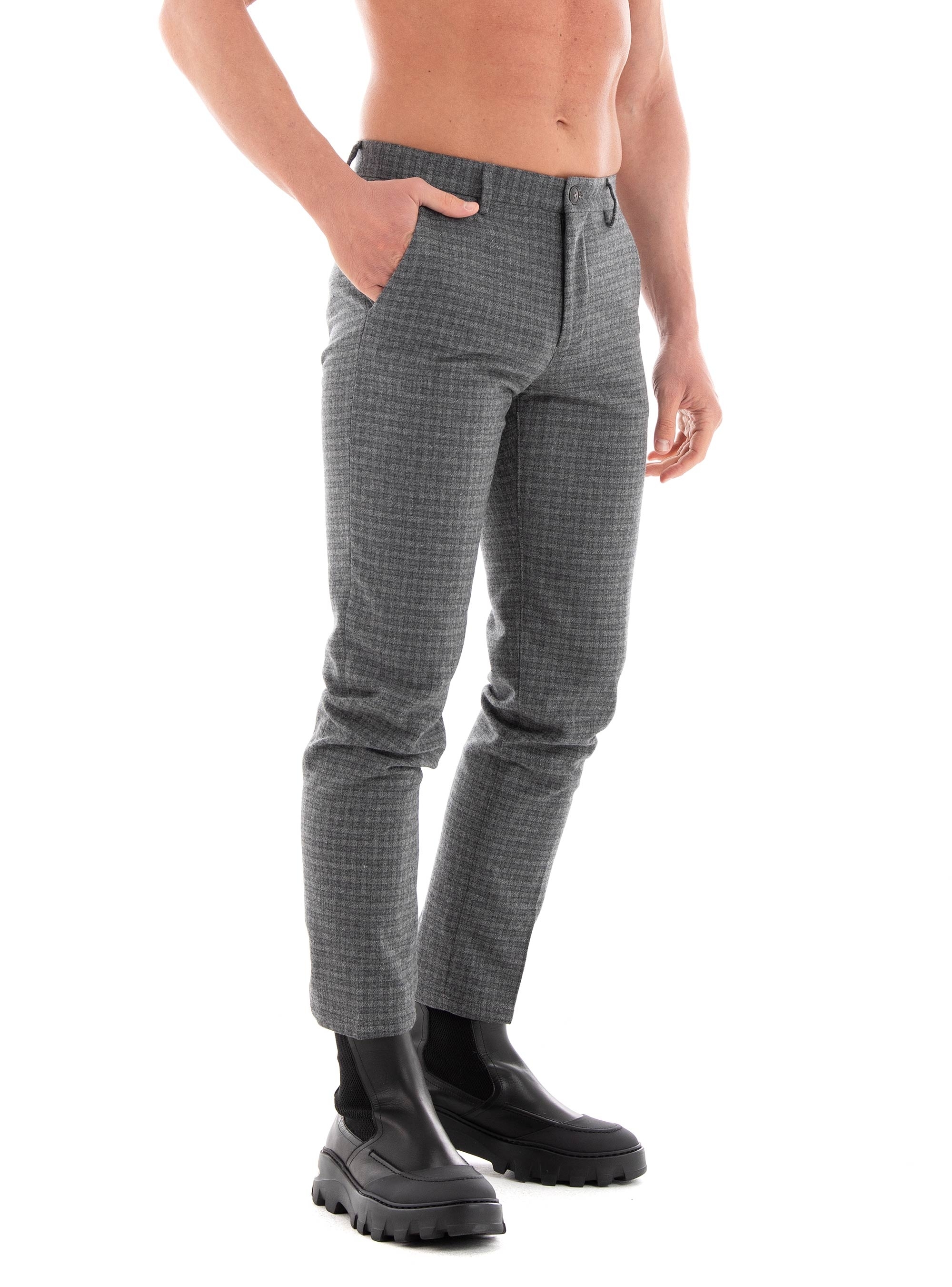 Selected Straight William Wool Dsn 196 Pants - Grey