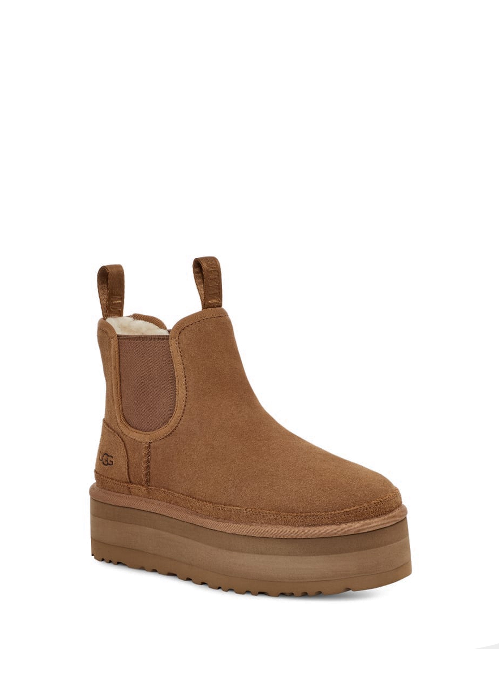 UGG Neumel Platform Chelsea Boots - Chestnut