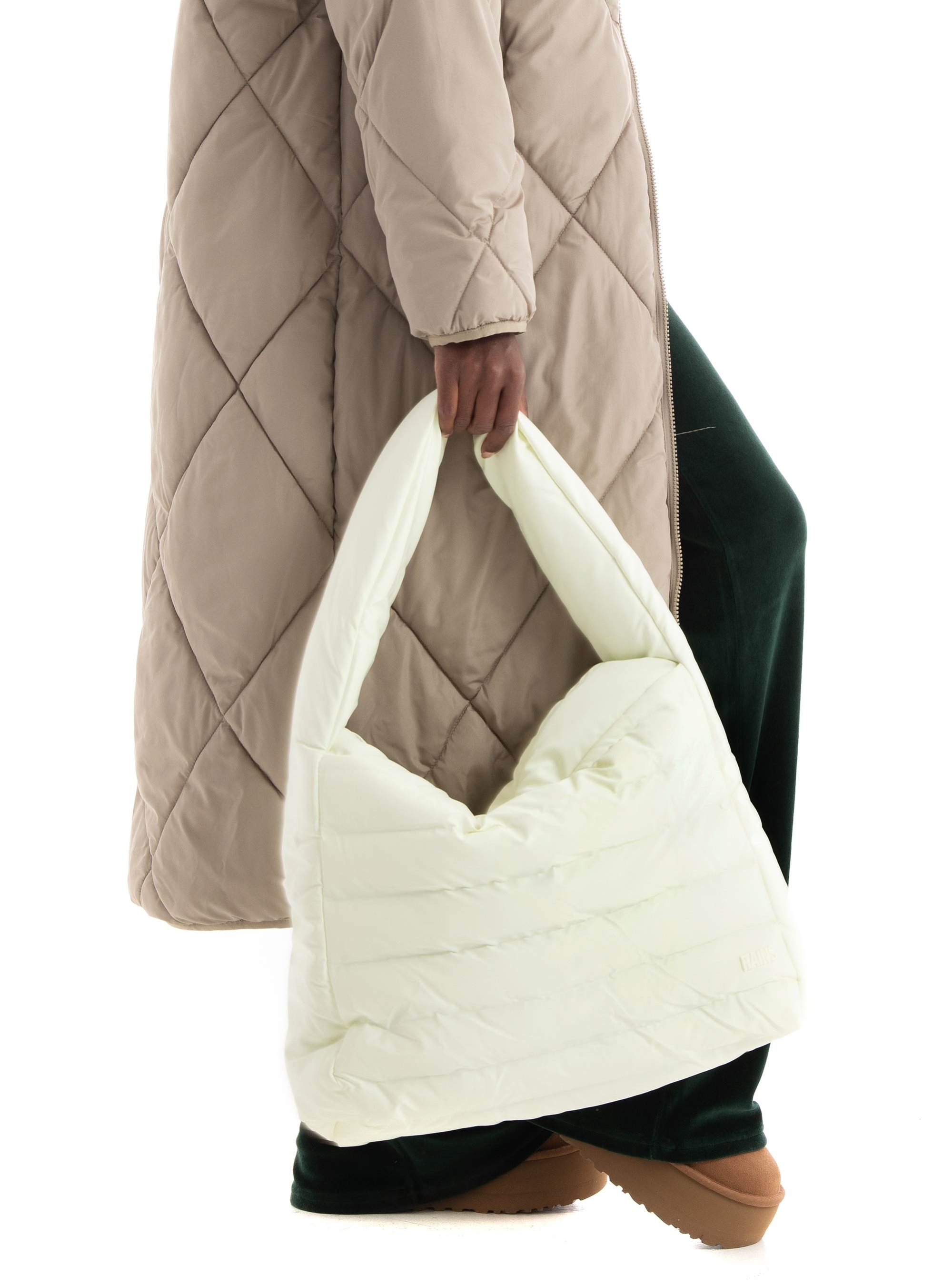 Rains Bator Puffer Tote Bag - Off White