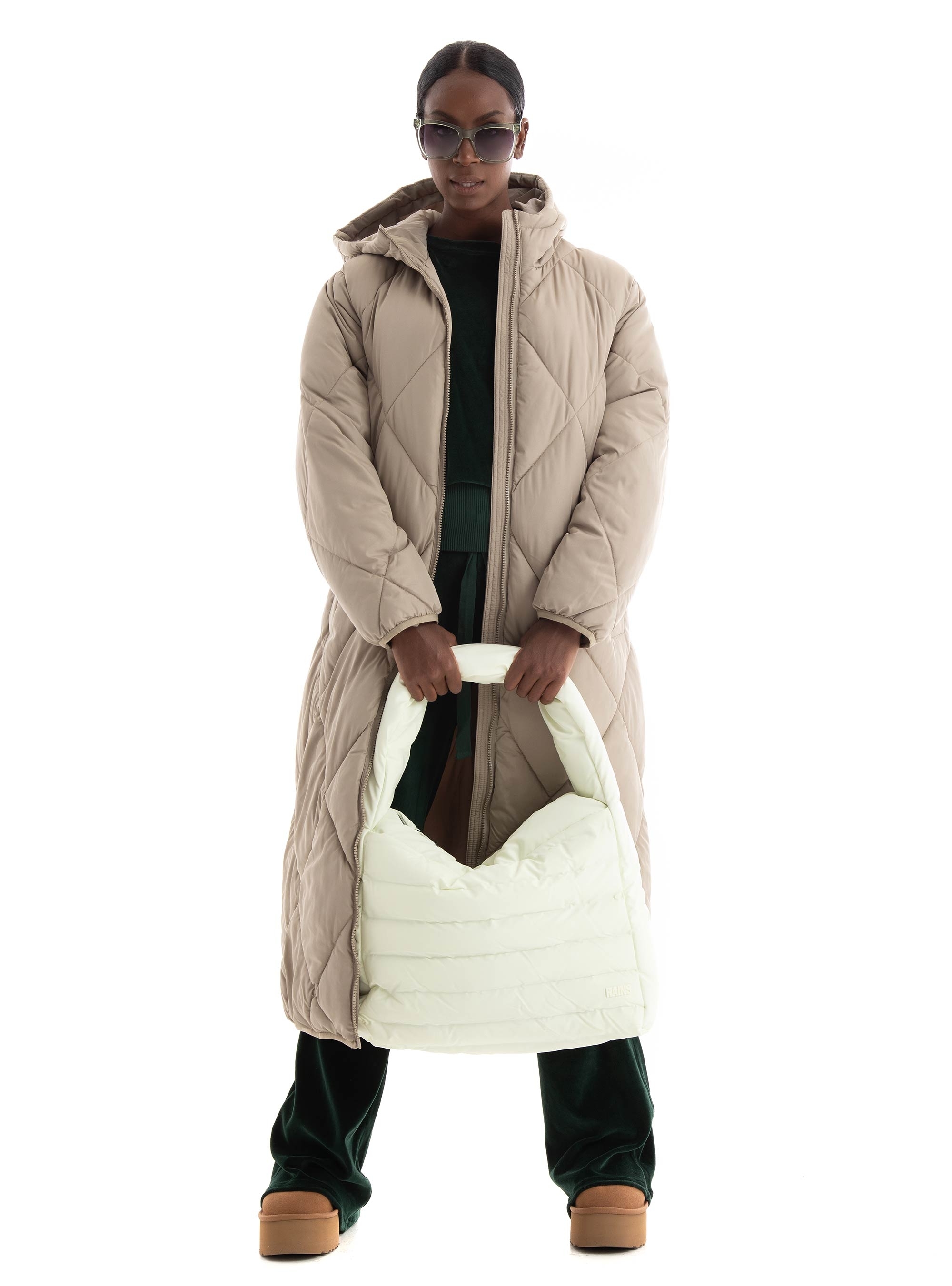 Rains Bator Puffer Tote Bag - Off White