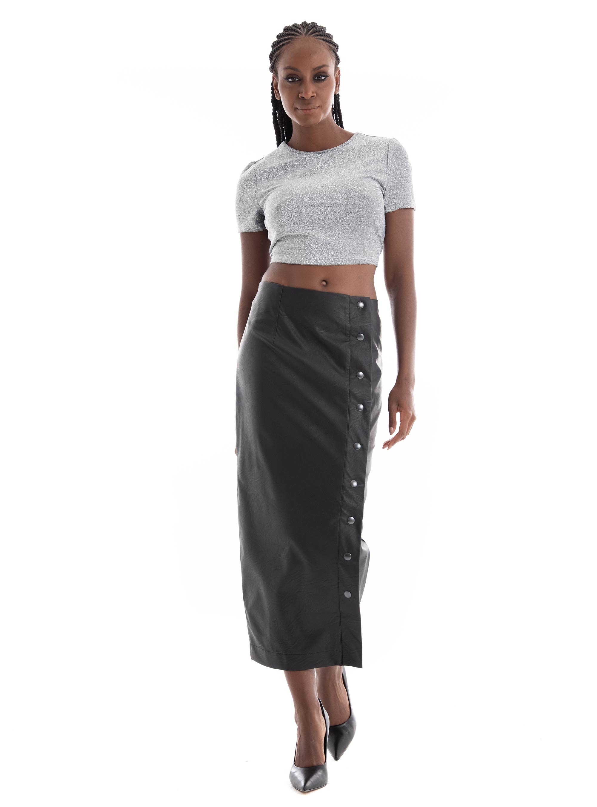 Glamorous Crop Top - Silver