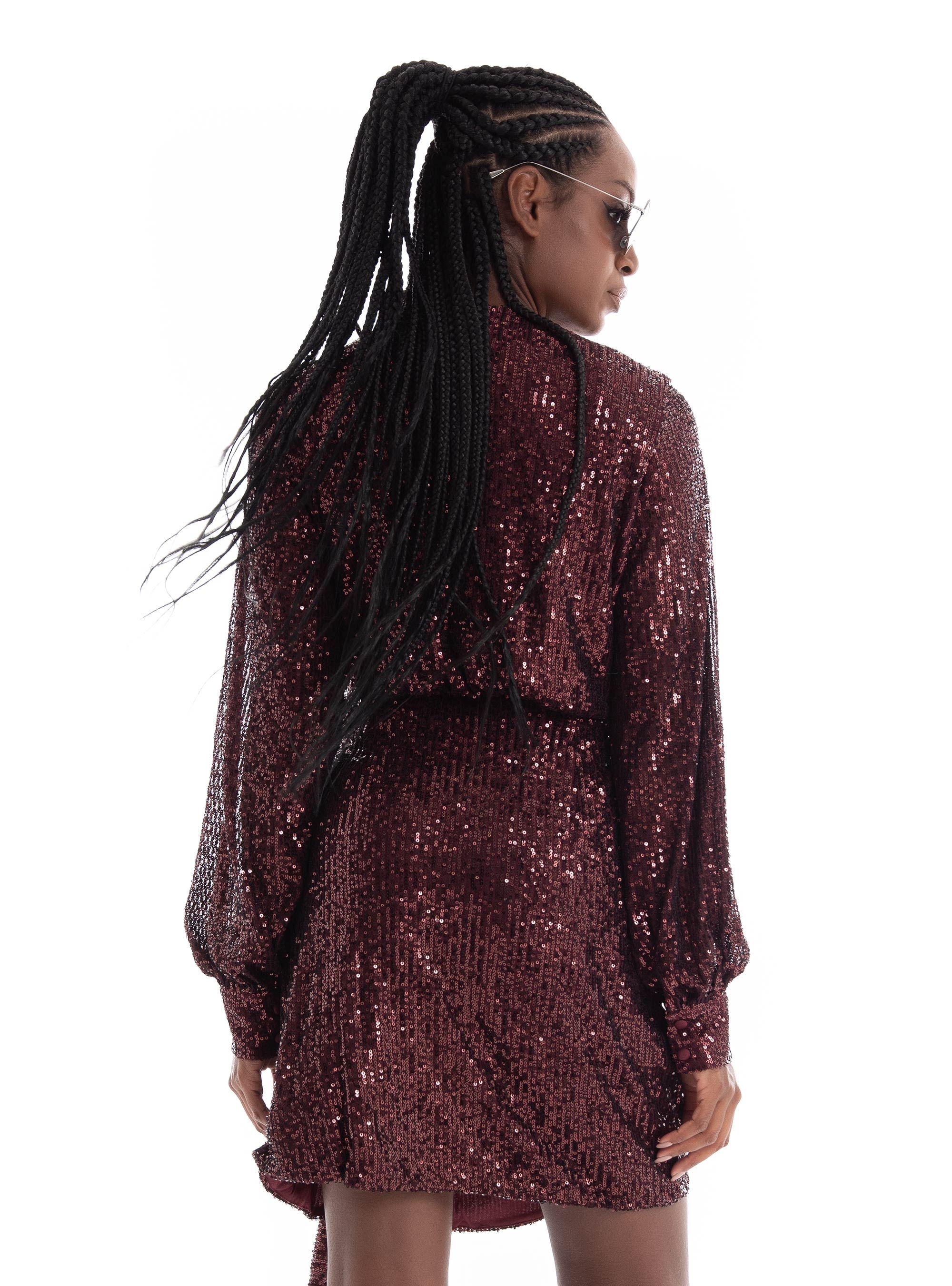 Glamorous Sequin Dress - Bordeaux
