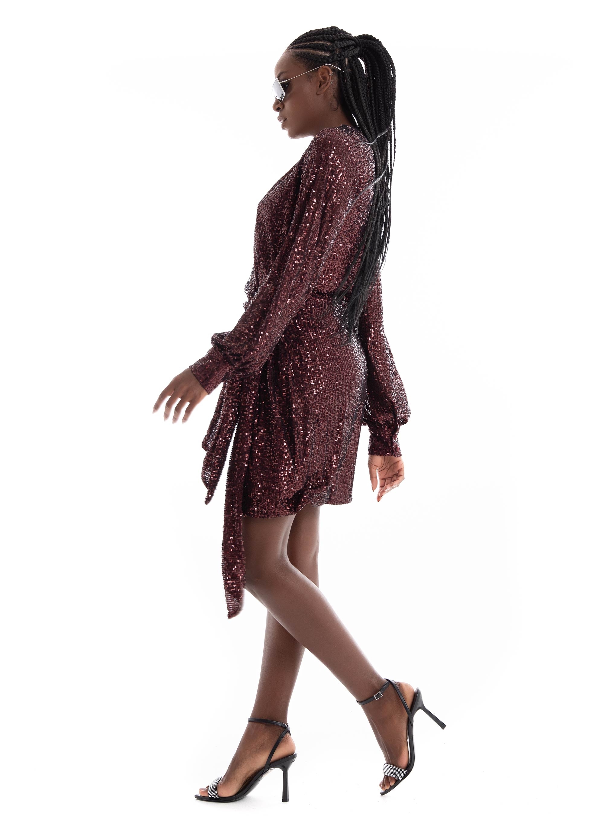 Glamorous Sequin Dress - Bordeaux