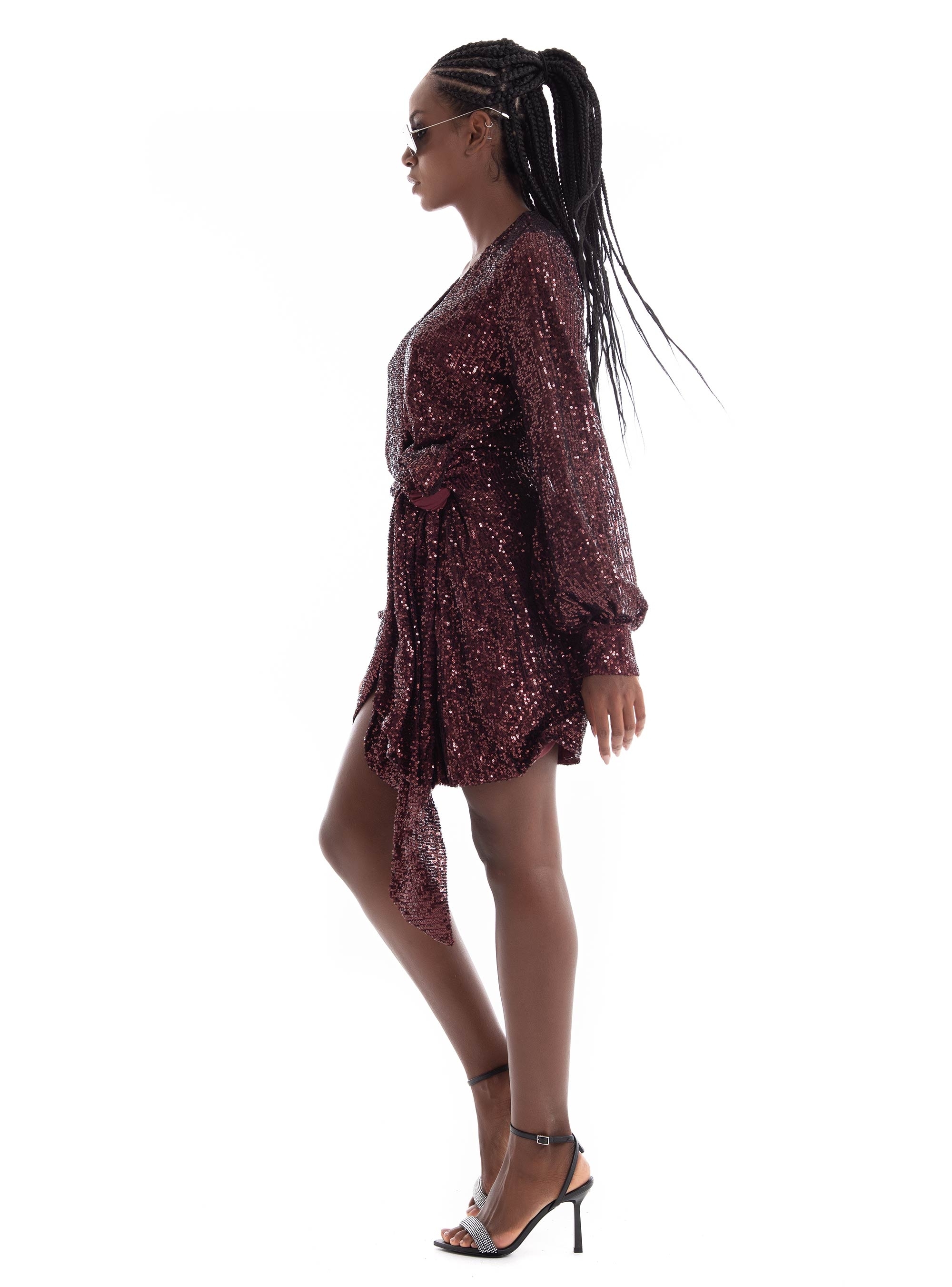 Glamorous Sequin Dress - Bordeaux