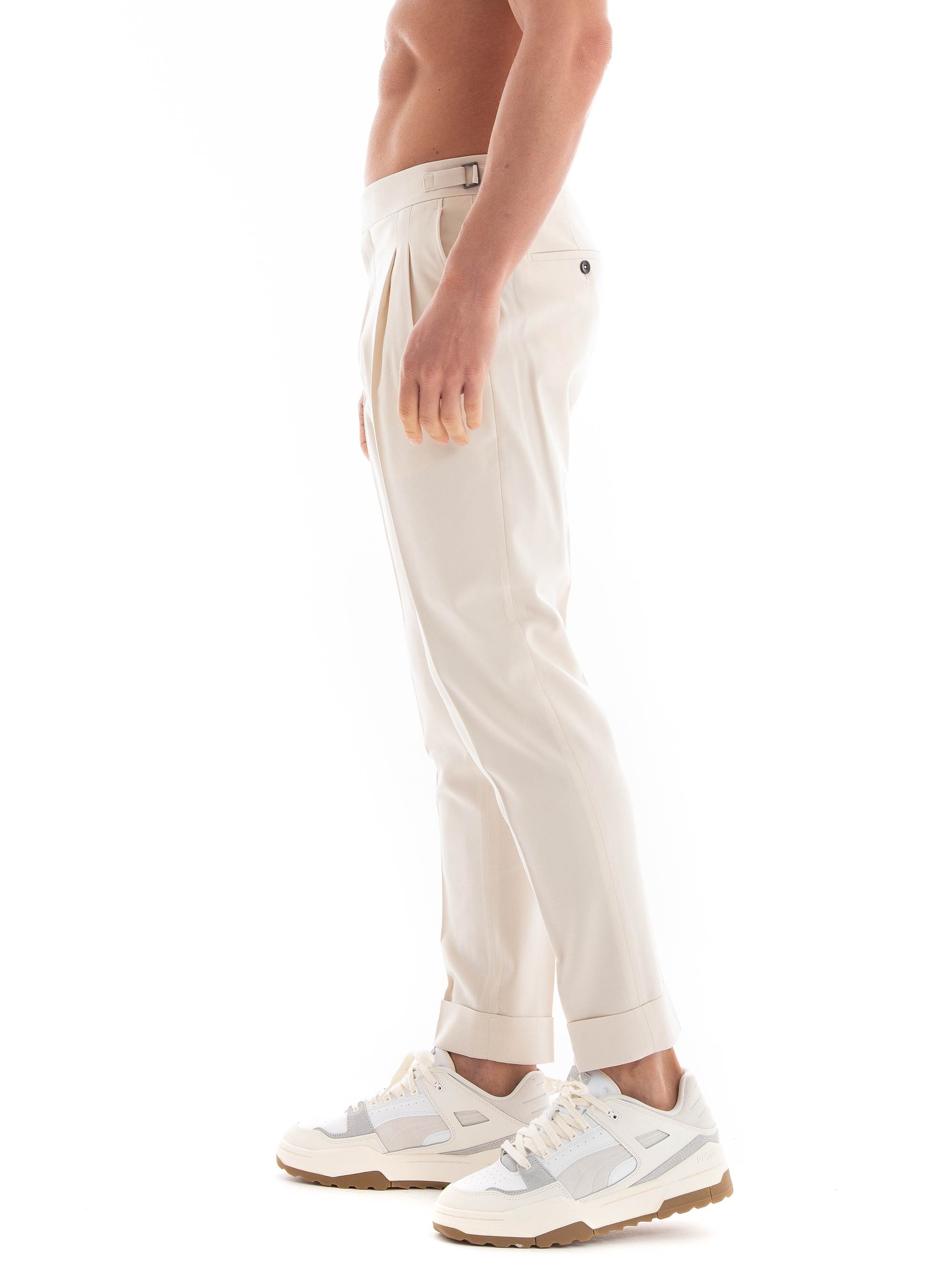 Be Able Robby Loose Tapered Pants - Ecru