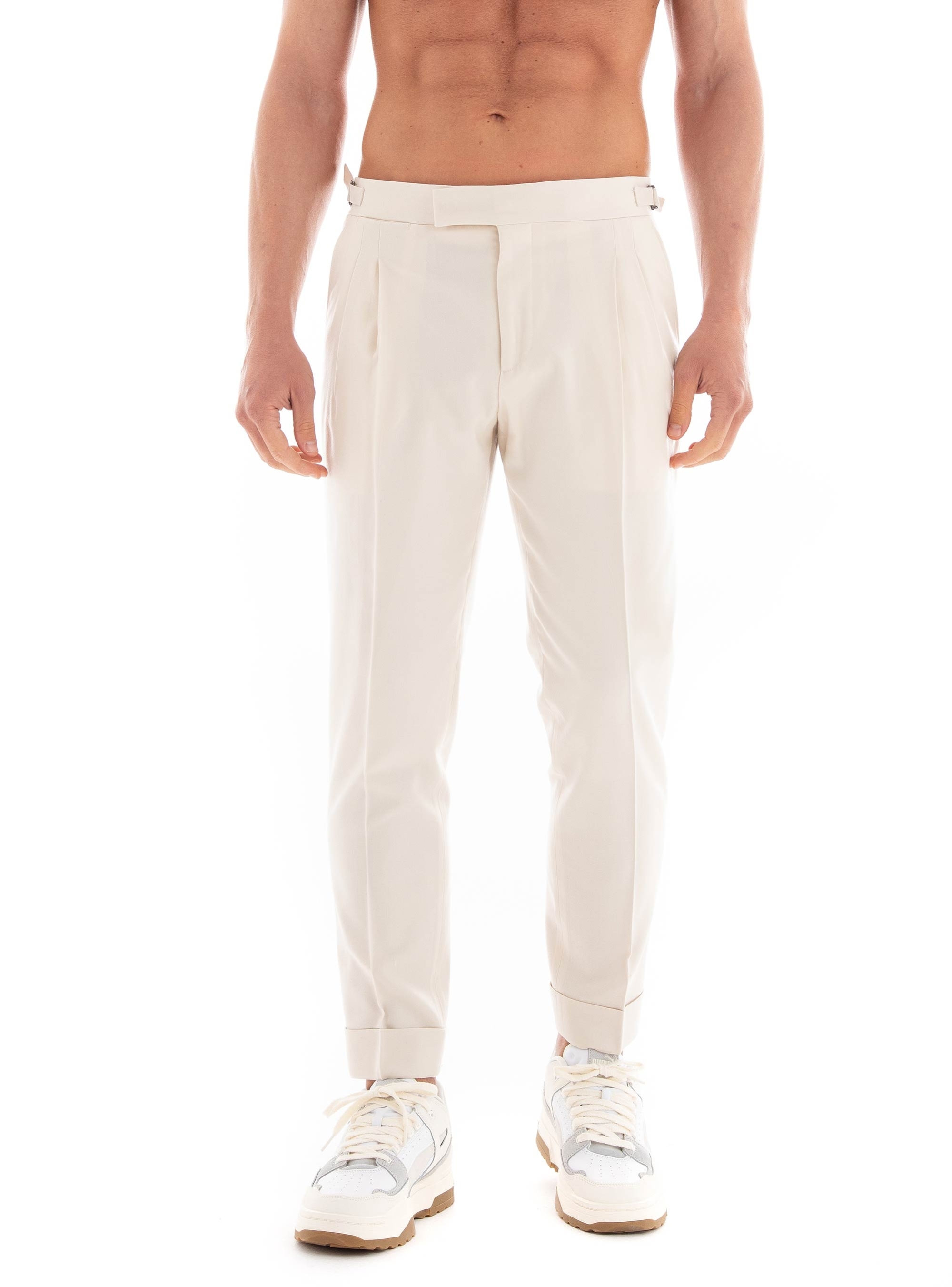Be Able Robby Loose Tapered Pants - Ecru