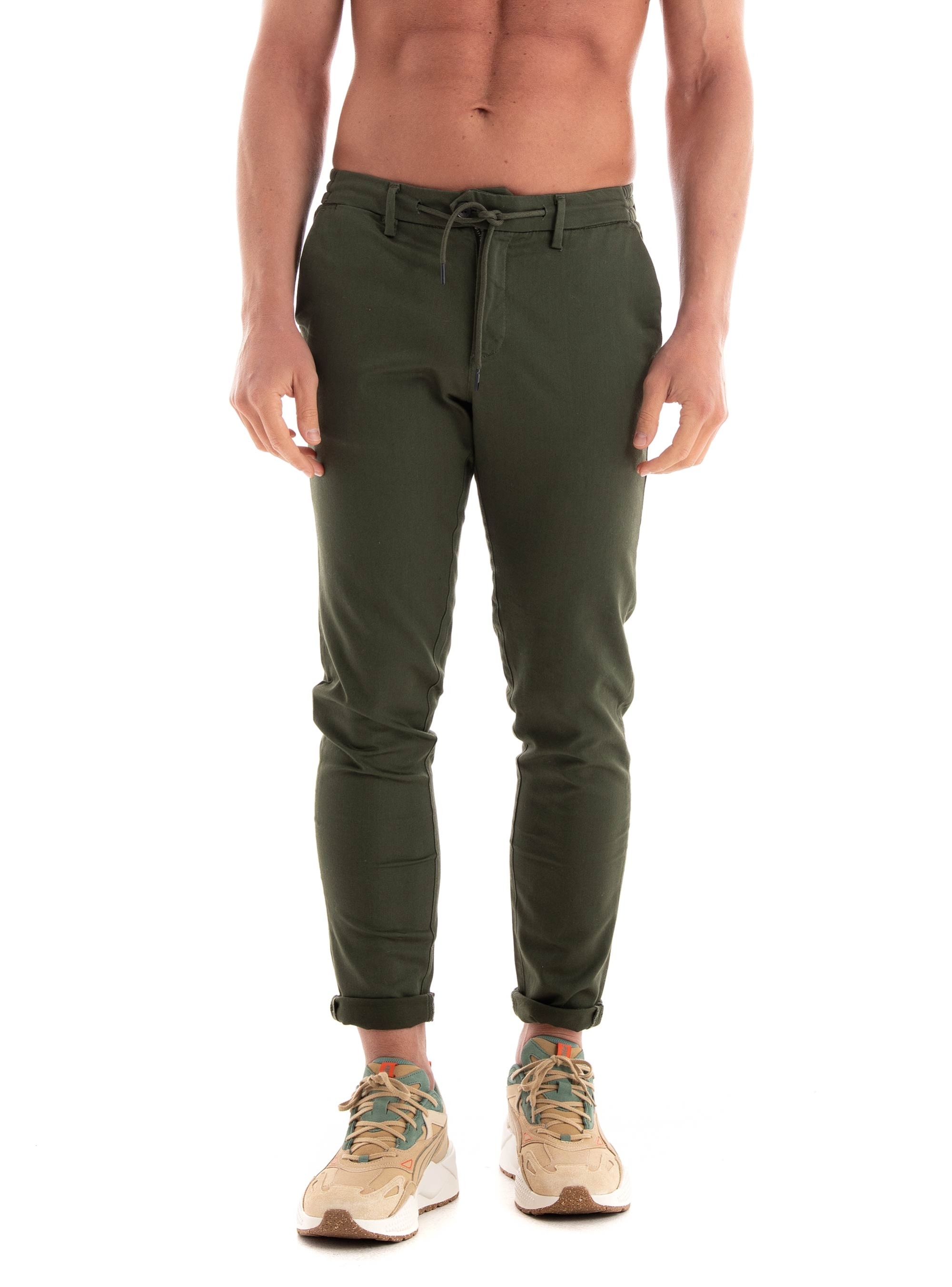 Dstrezzed Lancaster Tapered Jogger Twill Knit - Dark Olive Green